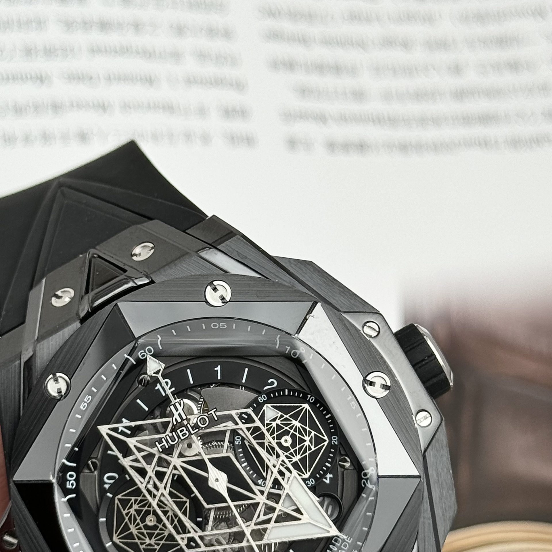 replica Hublot Best Replica Watch Big Bang Unico White Ceramic Rubber Strap BBF Factory 42mm WATCHES 4 