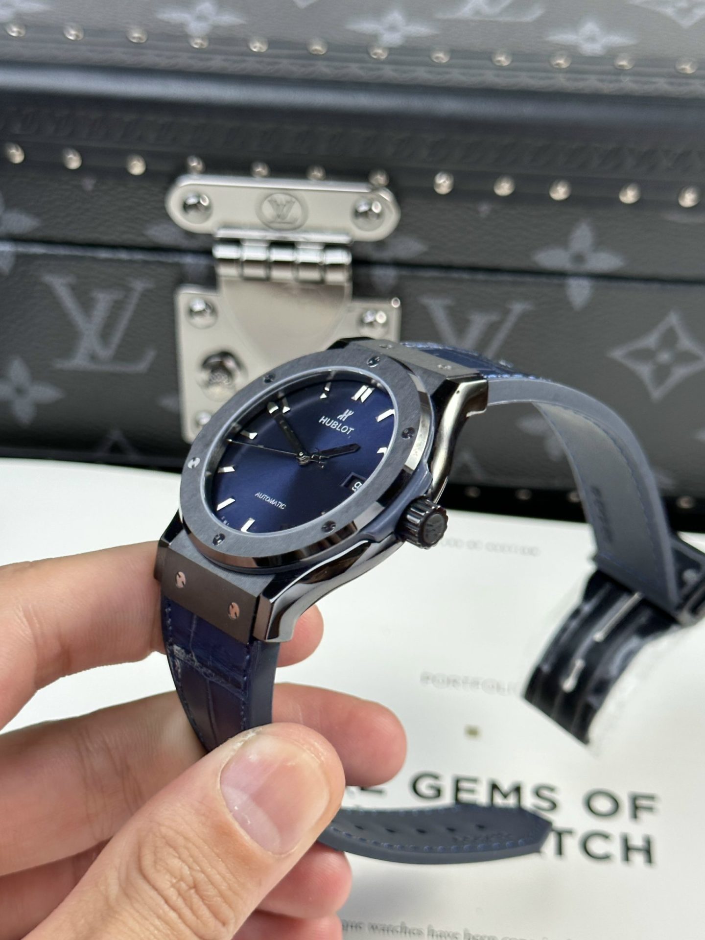 replica Hublot Best Replica Watch Big Bang Sang Bleu II Gray Ceramic BBF 45mm WATCHES 4 