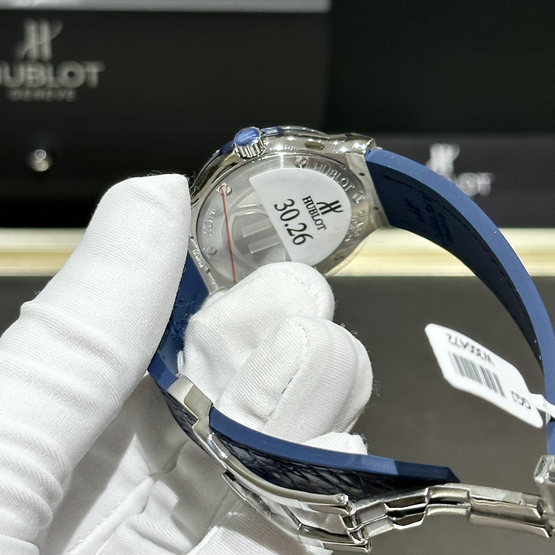 replica Hublot Fake Watch Big Bang One Click Dial Blue Custom Diamonds Moissanite 39mm WATCHES 4 
