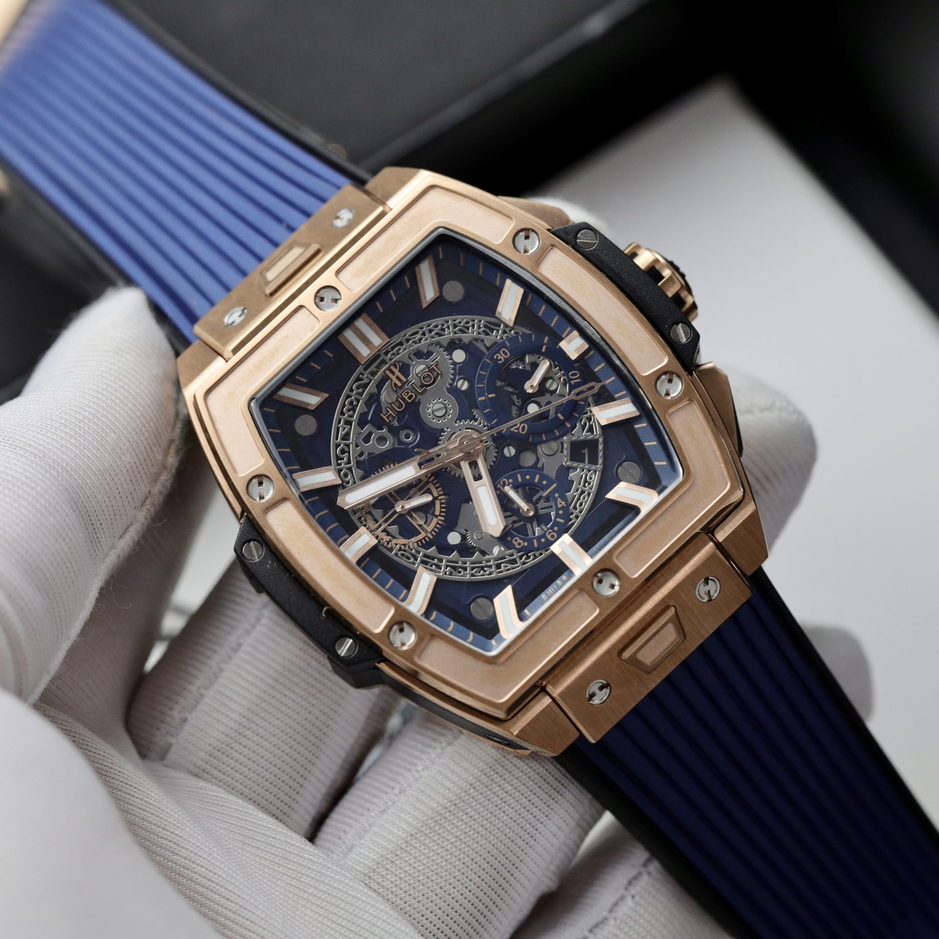 replica Hublot Replica Watch Big Bang Sang Bleu II Titanium Blue Dial BBF 45mm WATCHES 4 