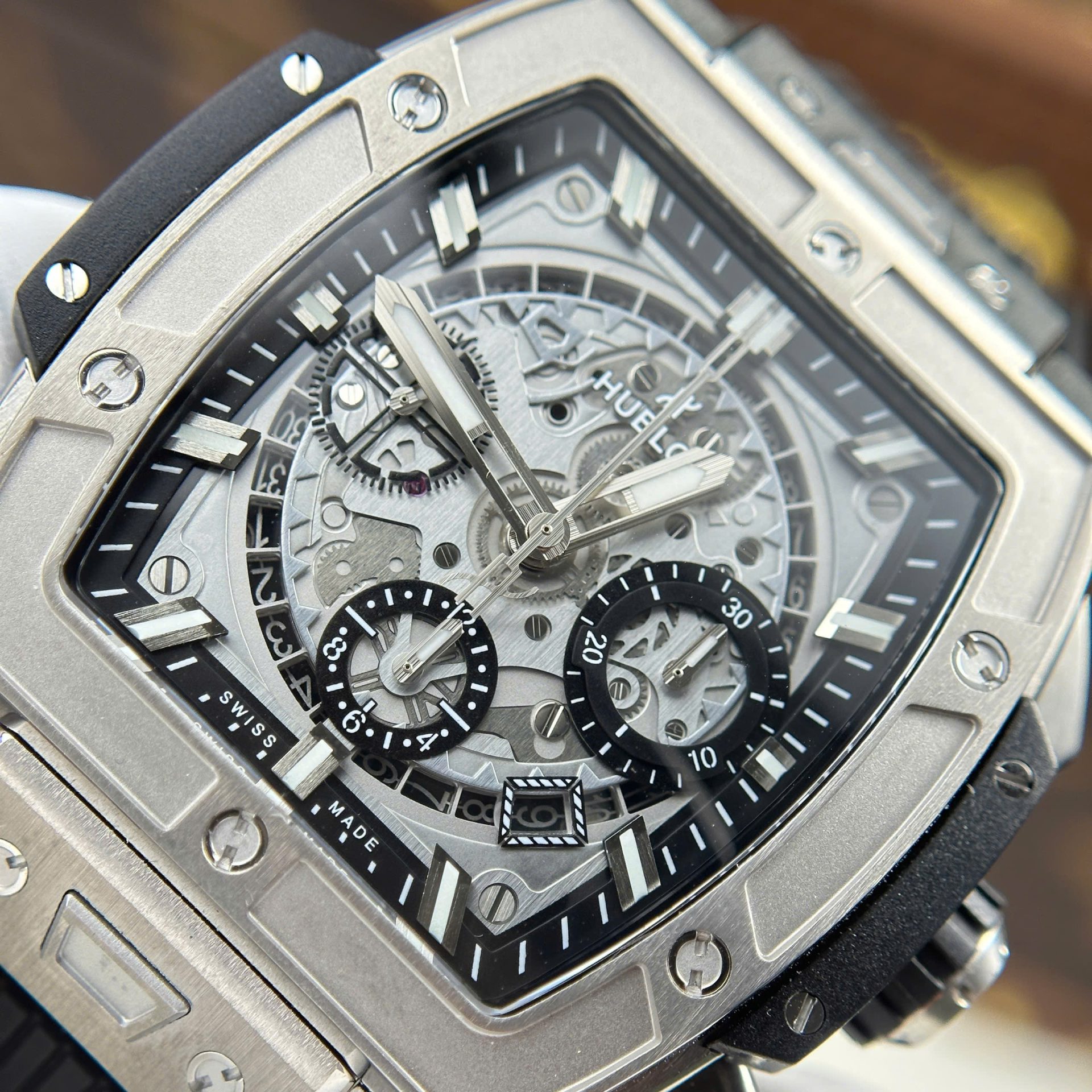 replica Hublot Replica Watch Big Bang Sang Bleu II Titanium Black Dial BBF 45mm WATCHES 4 
