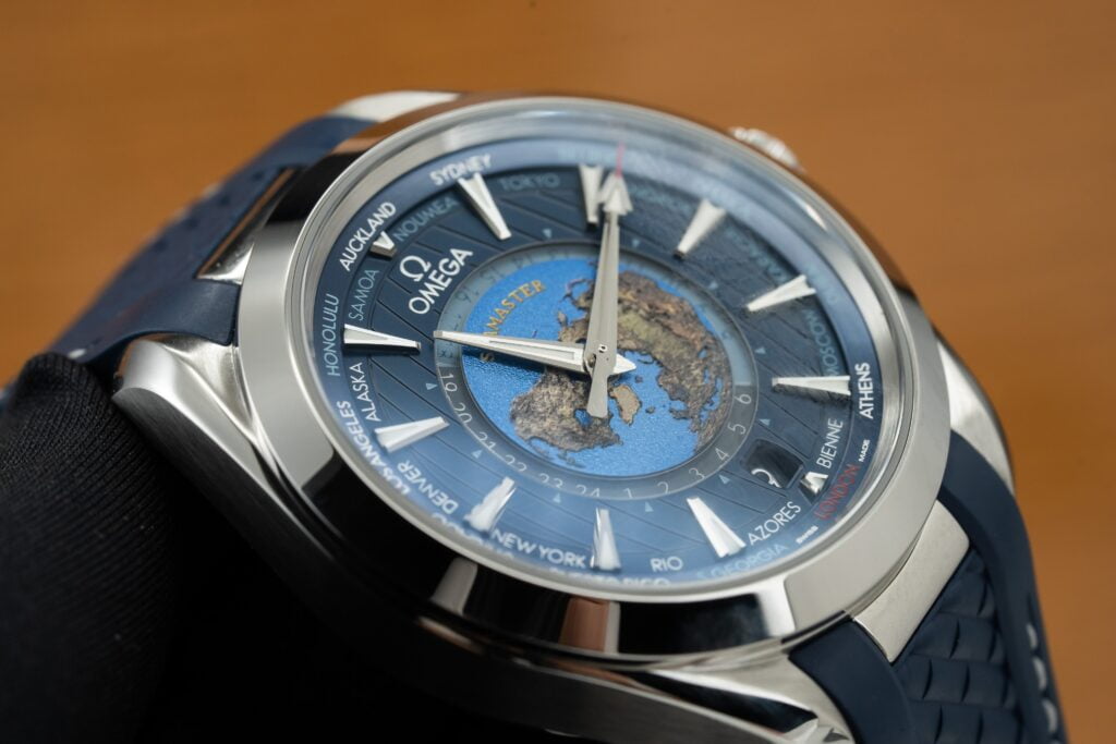 replica Omega Seamaster Aqua Terra Worldtimer Dial Blue Replica Watch VS Factory 43mm WATCHES 4 