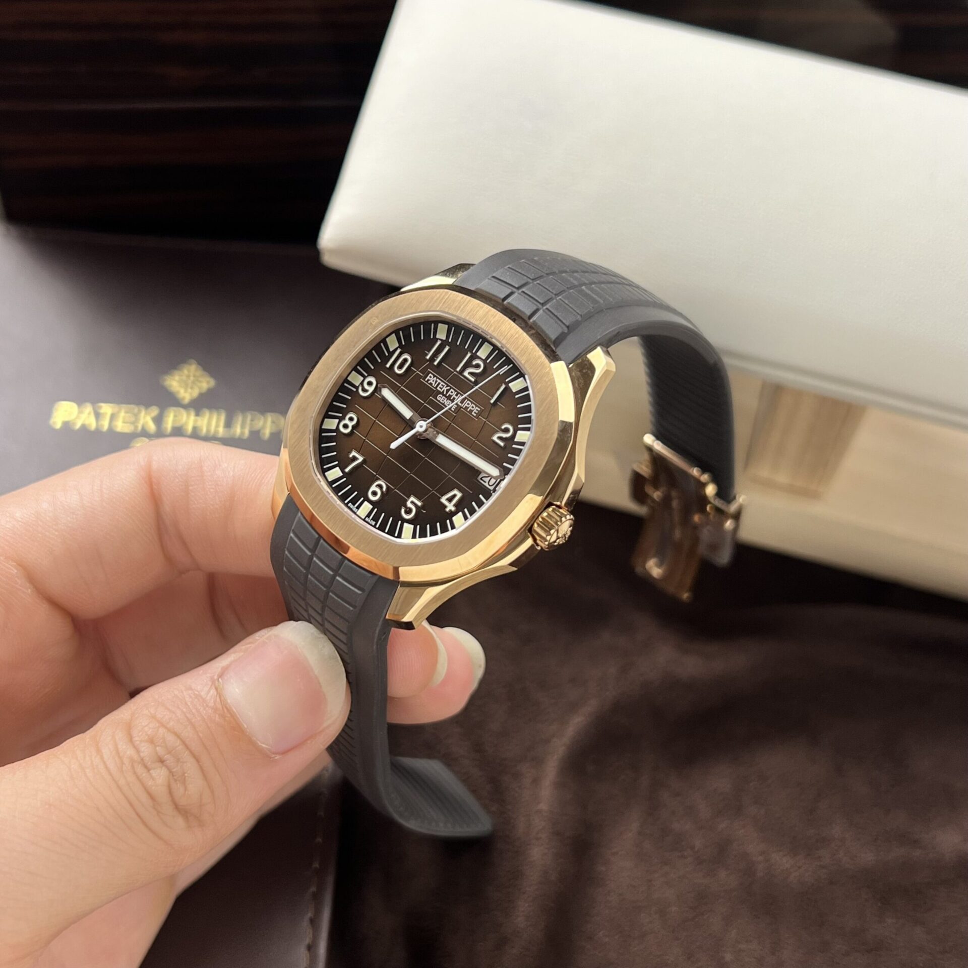 replica Patek Philippe Fake Watch Nautilus 7010 Gray Dial Womens 32mm WATCHES 4 