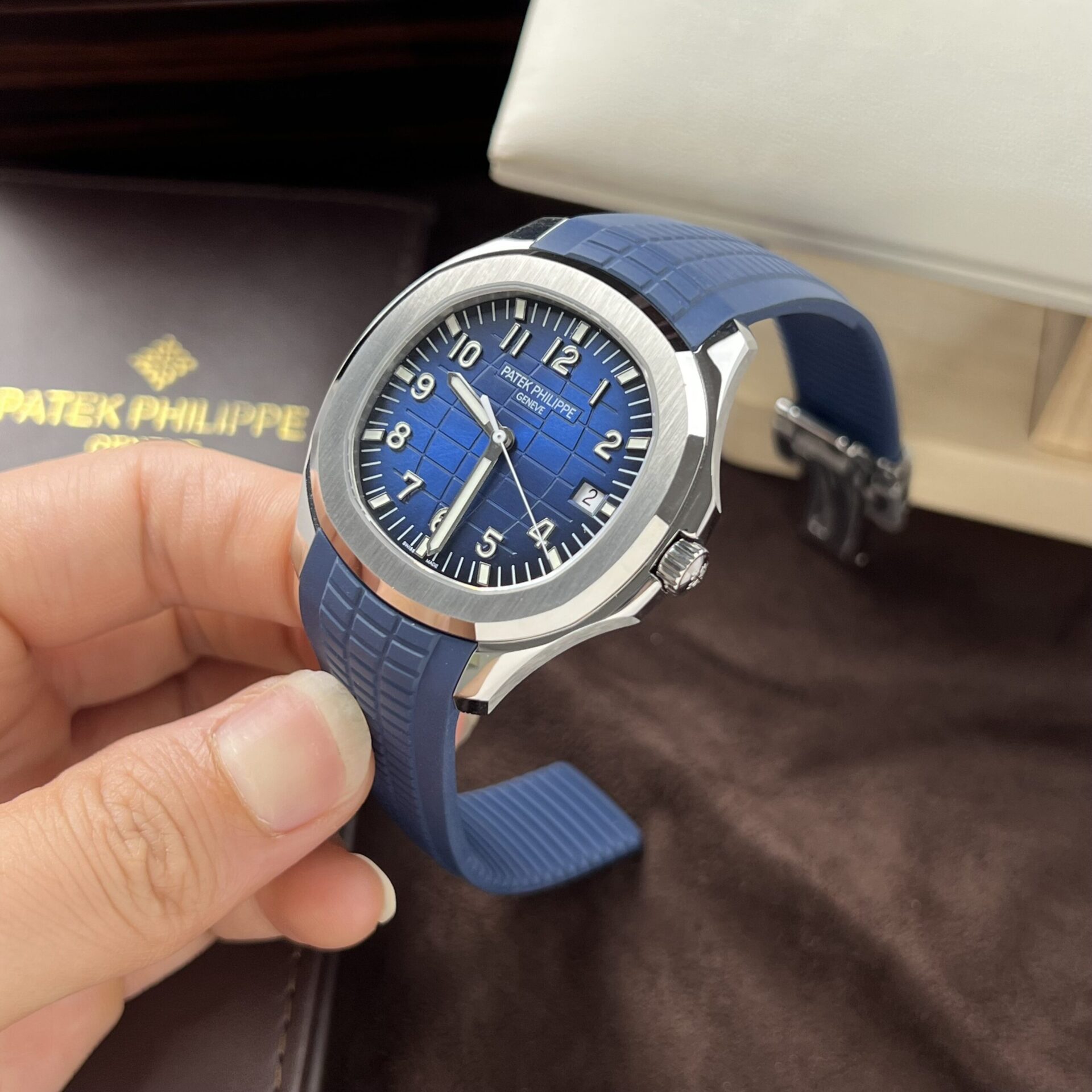 replica Patek Philippe Replica Watches Calatrava 5227R Leather Strap 3K Factory 39mm WATCHES 4 