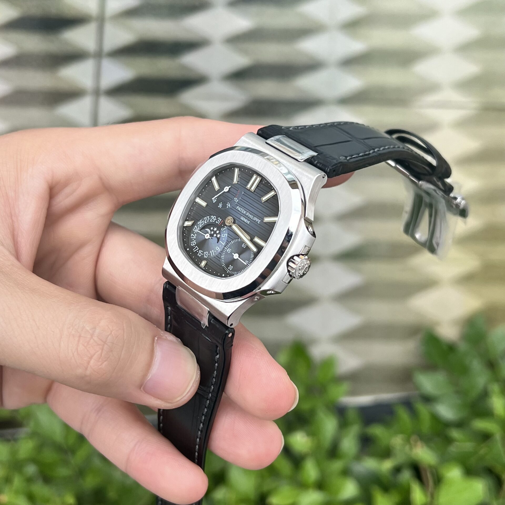 replica Patek Philippe Replica Watches Aquanaut 5168G Blue Rubber Strap GR Factory 42mm WATCHES 4 
