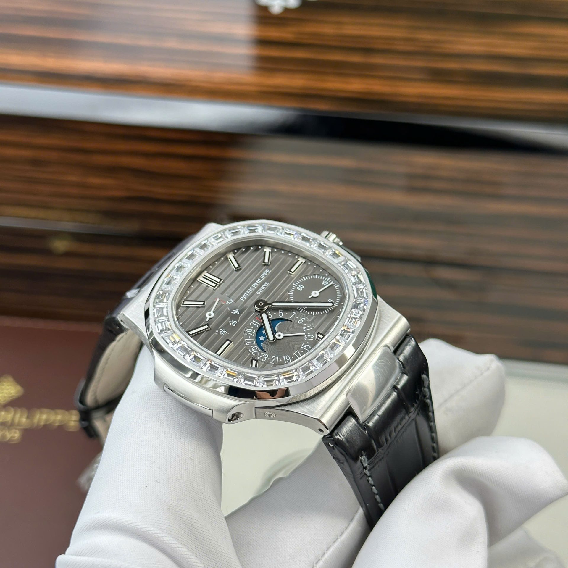 replica Patek Philippe Replica Watch Complications 5961R Dial Black TW Factory 40.5mm WATCHES 4 