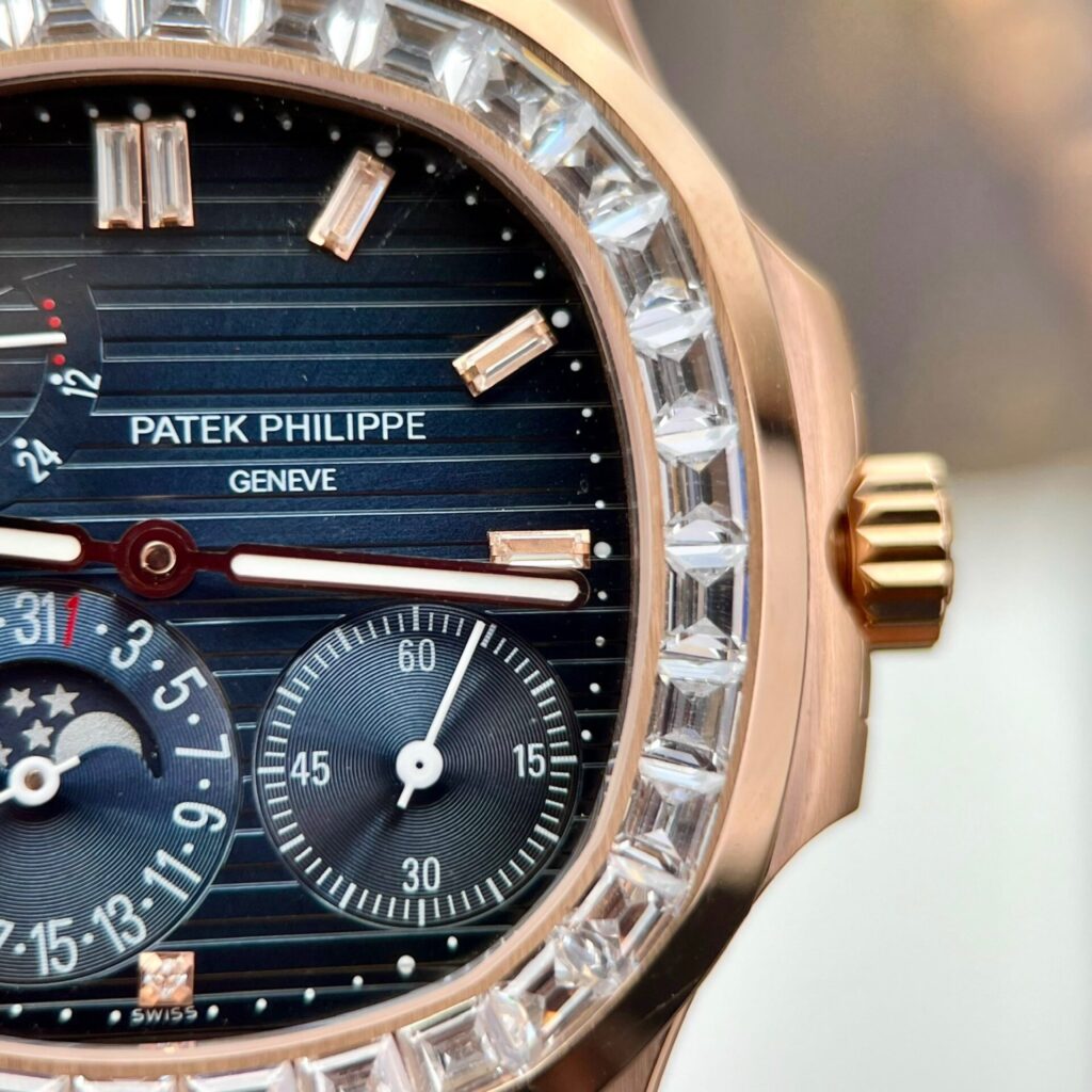 replica Patek Philippe Replica Watch Aquanaut 5167 Custom Moissanite Diamonds 3K Factory 40mm WATCHES 4 