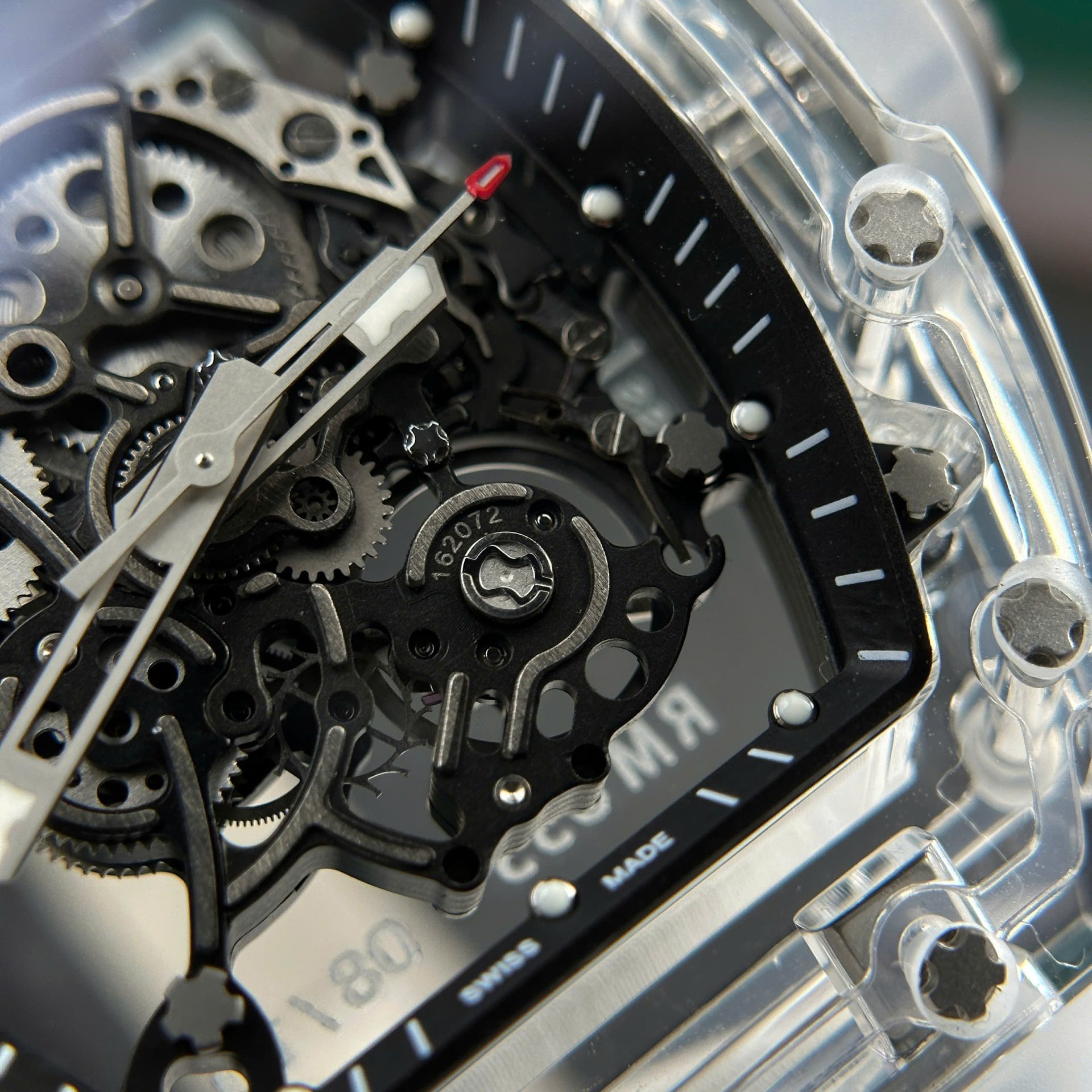 replica Richard Mille Fake Watches RM007 Mother Of Pearl Dial Rubber Strap 36mm WATCHES 4 