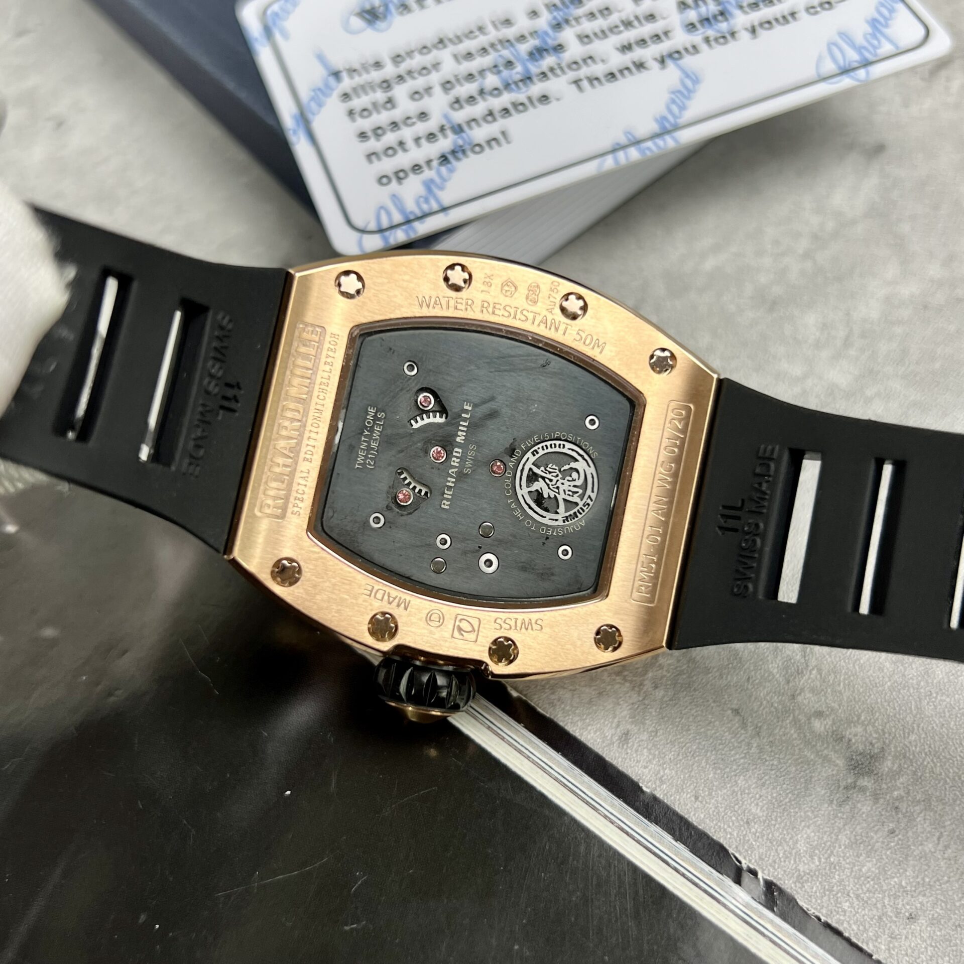 replica Richard Mille Replica Watch RM055 Bubba Watson Black Ceramic BBR Factory 45mm WATCHES 4 
