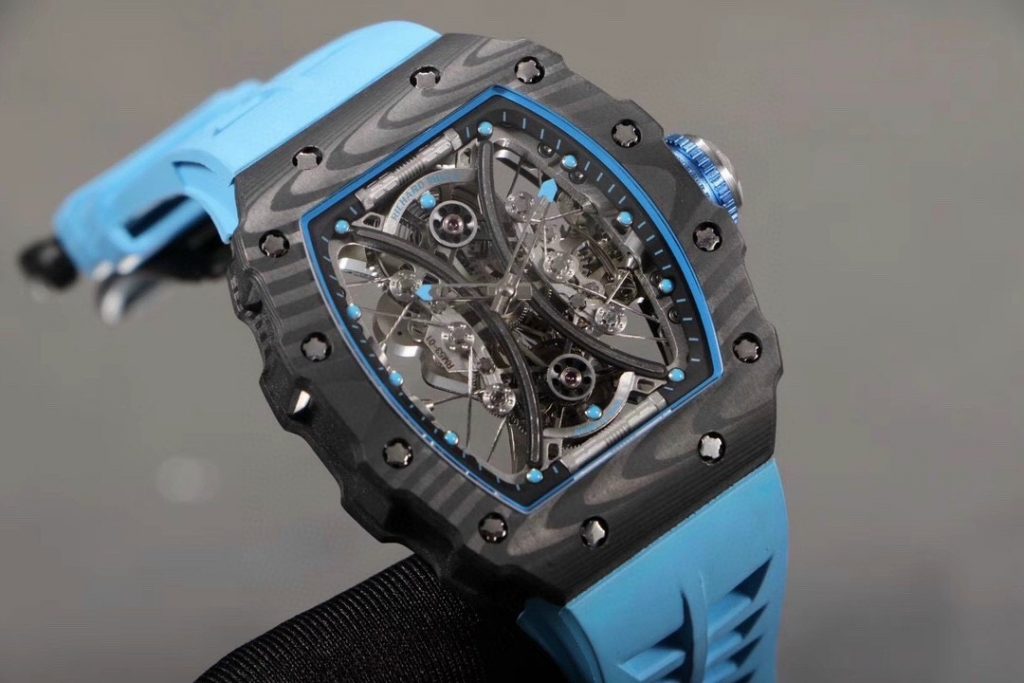 replica Richard Mille Replica Watches RM07-01 Red Carbon Rubber Strap 32x46mm WATCHES 4 
