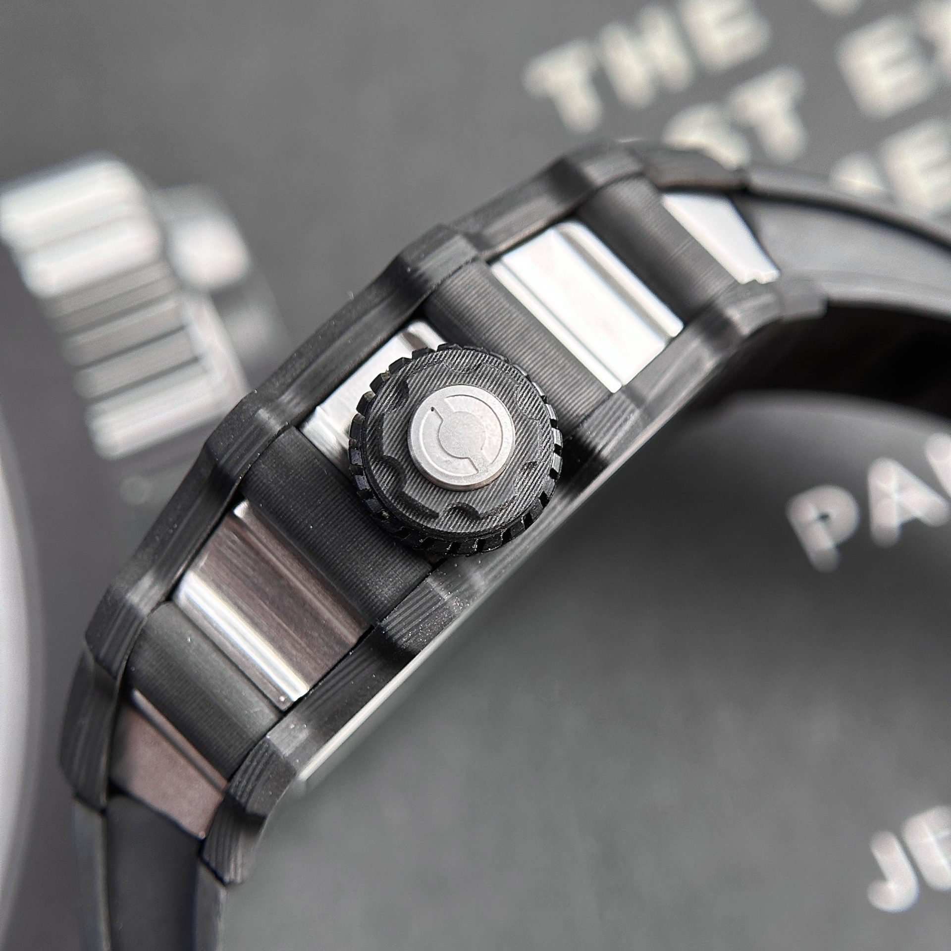 replica Richard Mille Replica Watch RM12-01 Tourbillon Sapphire Rubber Strap 44mm WATCHES 4 