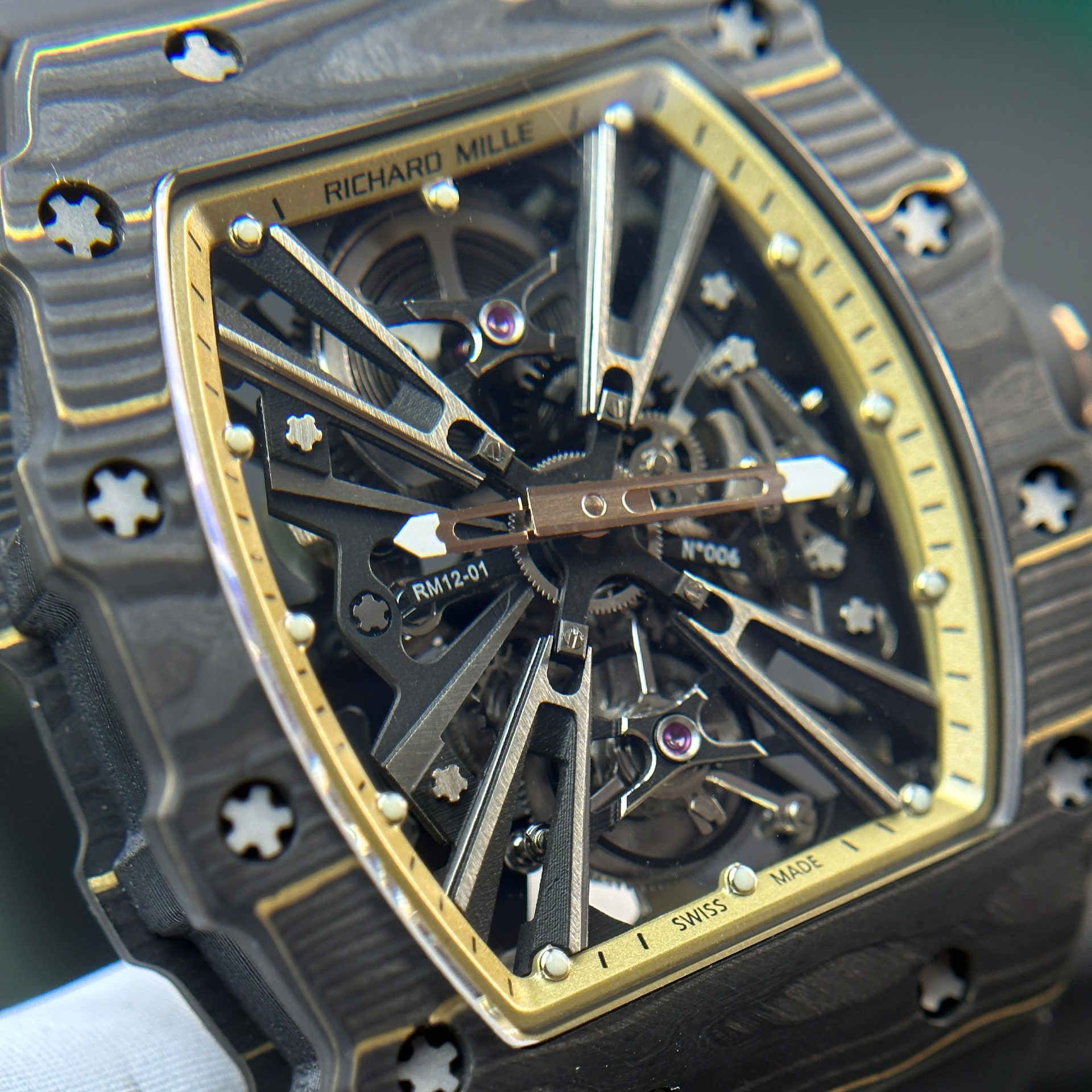 replica Richard Mille Replica Watch RM59-01 Yohan Blake Tourbillon Carbon Green 43x50mm WATCHES 4 