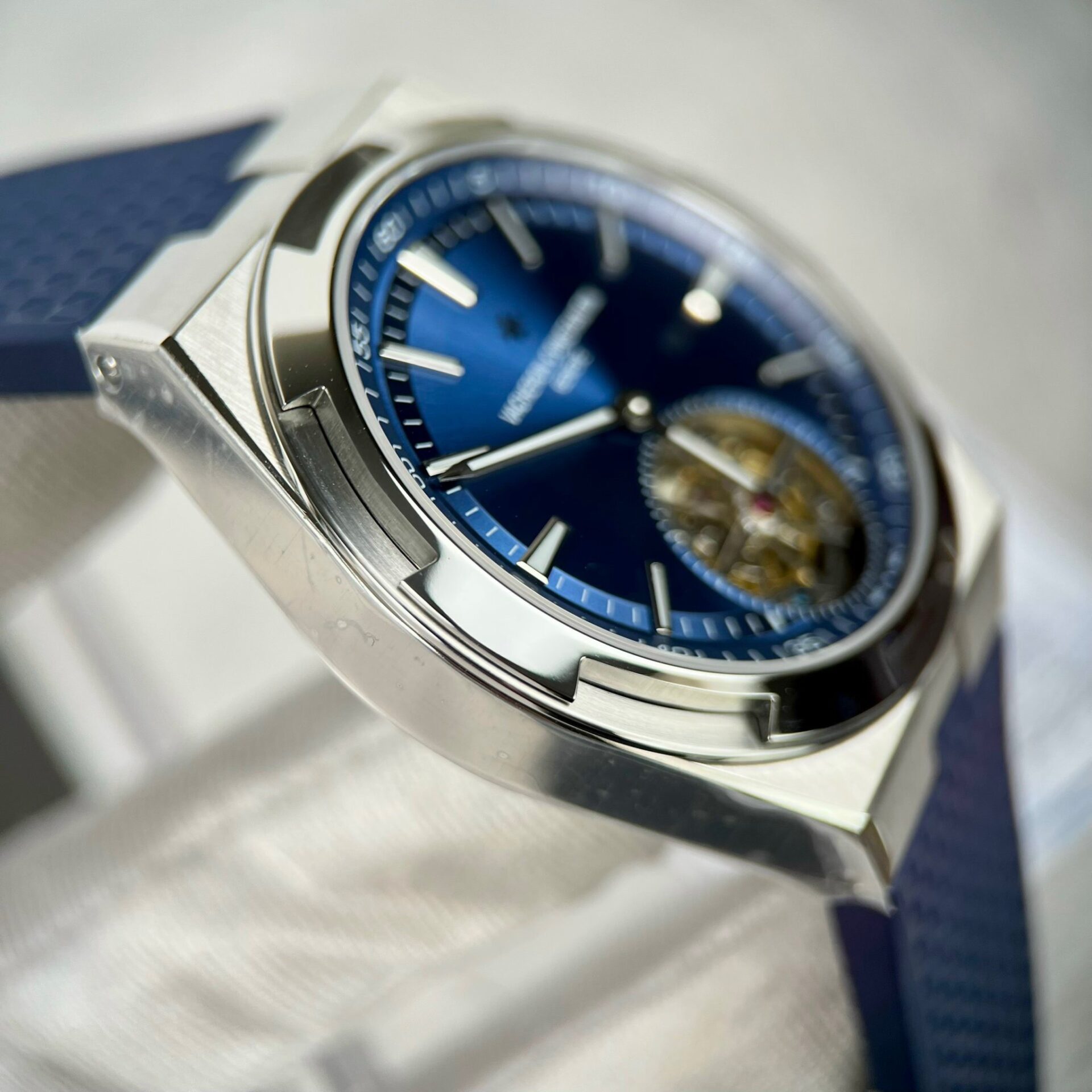 replica Vacheron Constantin Overseas 6000V Tourbillon Replica Watch Blue Dial 42.5mm WATCHES 4 