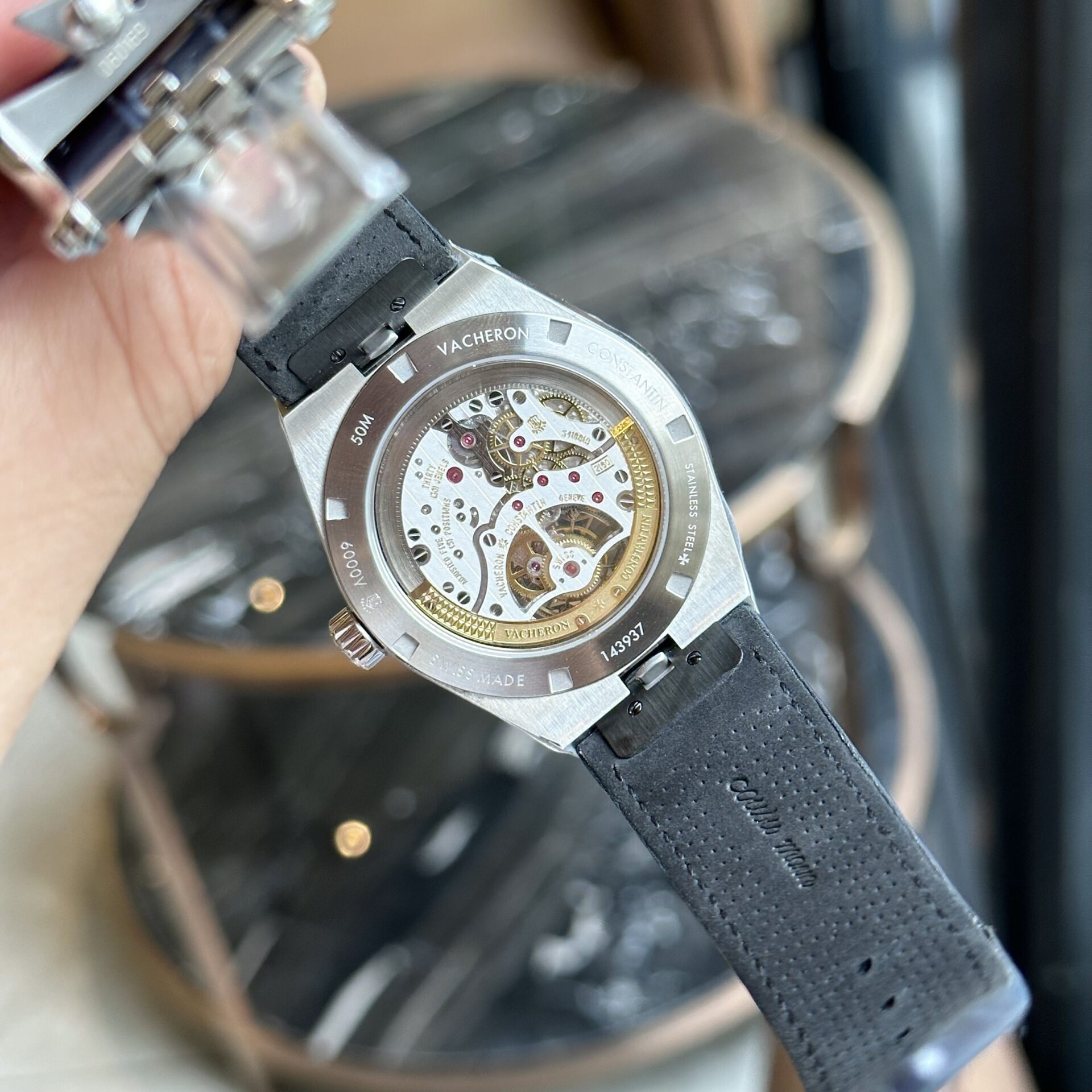 replica Vacheron Constantin Replica Watch Overseas 4500V Black Dial Metal Wire PPF 41mm WATCHES 4 