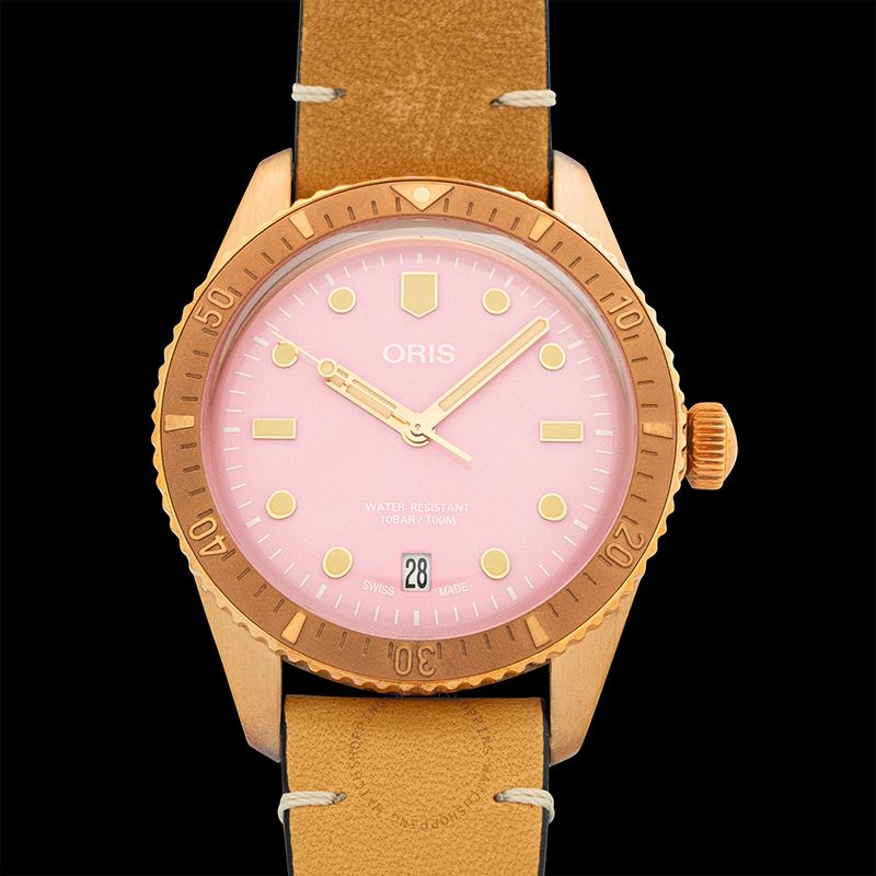 replica Divers Automatic Pink Dial Bronze Ladies Watch WATCHES 4 