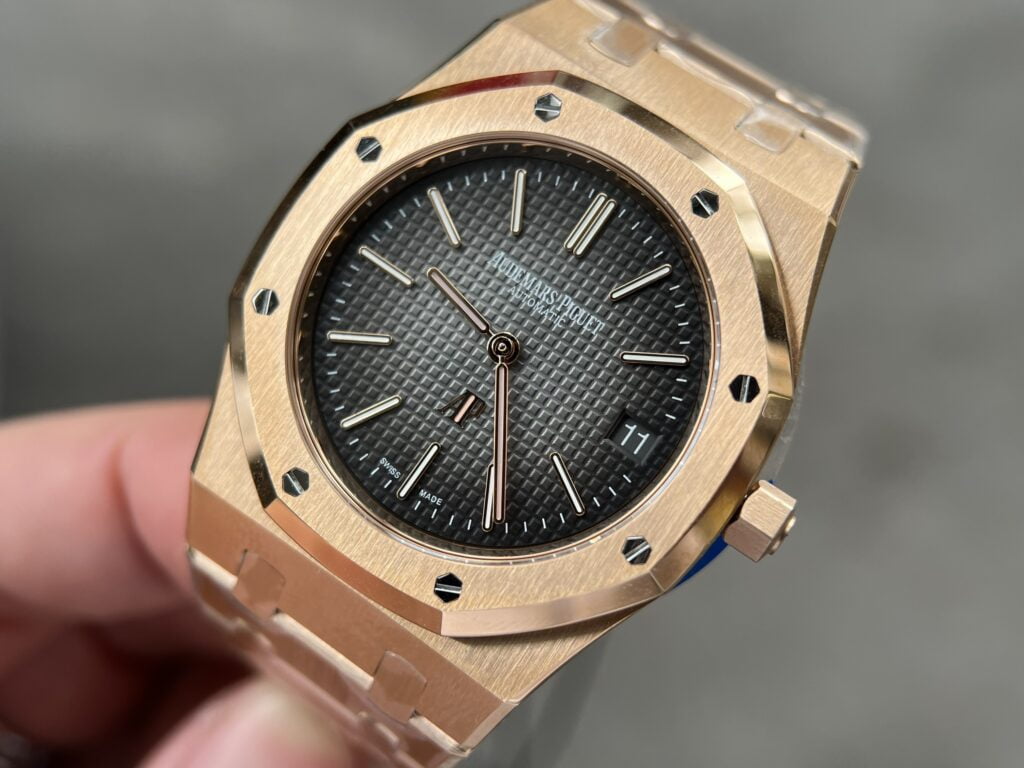 replica Audemars Piguet Fake Watch Royal Oak Rose Gold White Dial 34mm WATCHES 5 