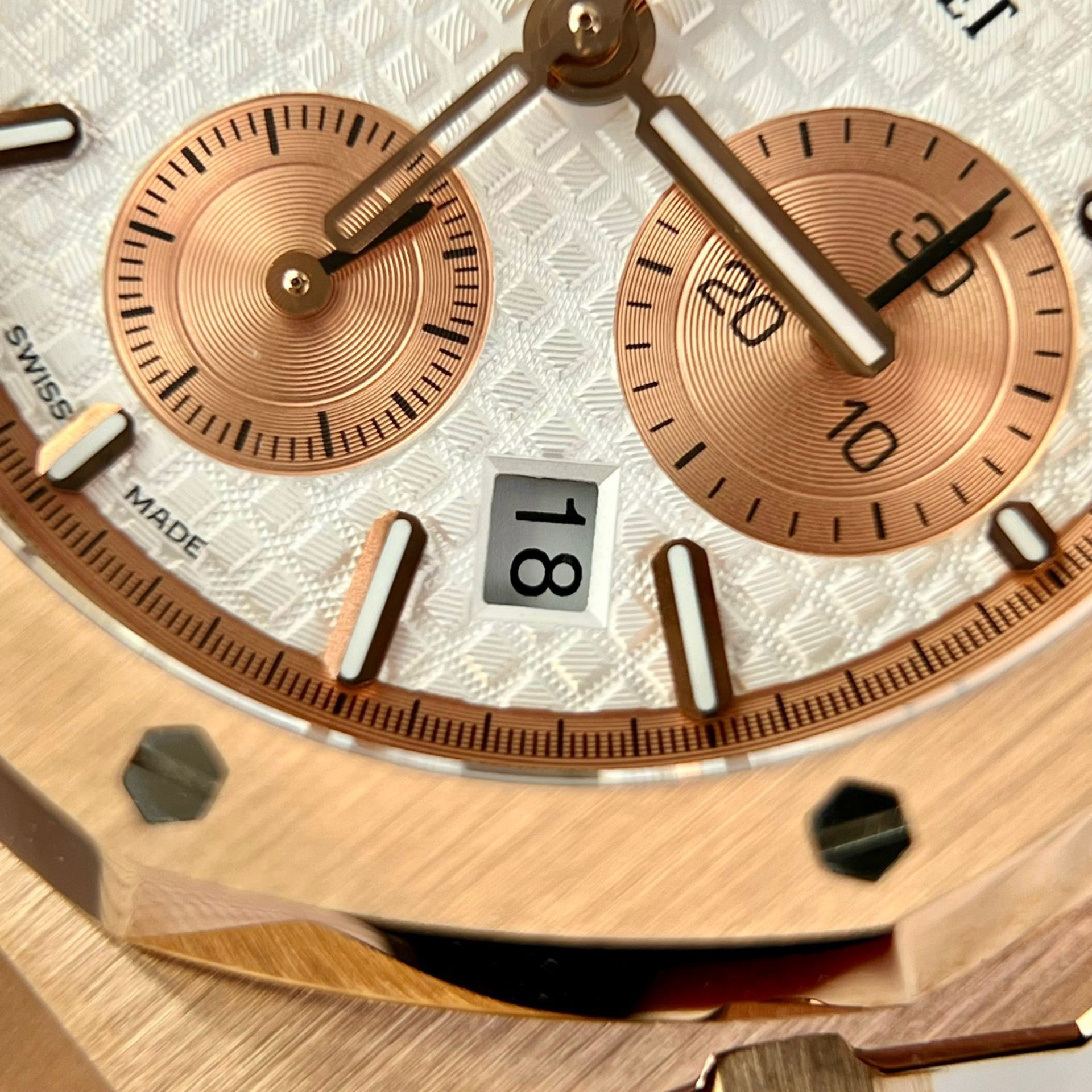 replica Audemars Piguet Royal Oak 26574OR Rose Gold Replica Watch Blue Dial 41mm WATCHES 5 