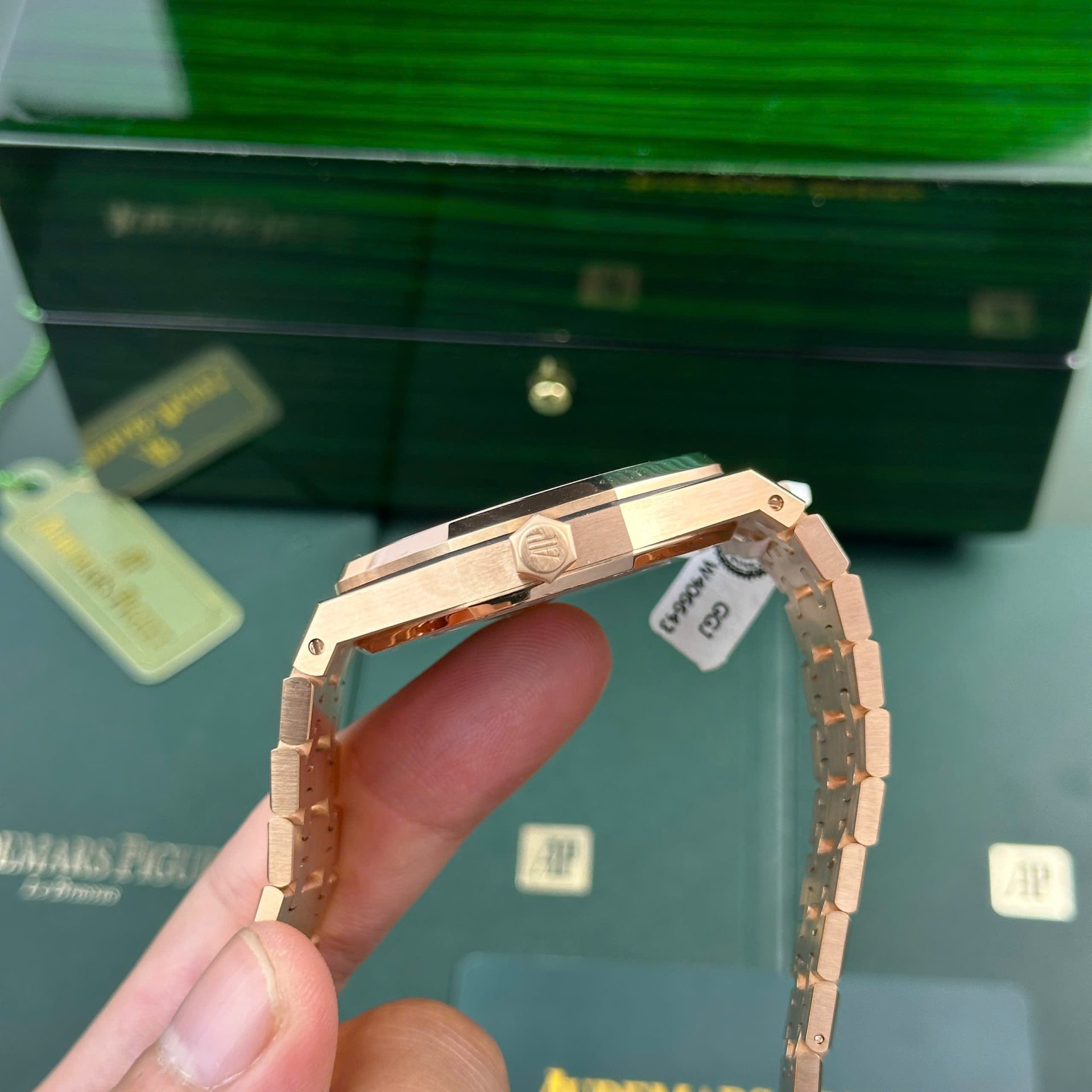 replica Audemars Piguet Fake Watch Royal Oak 15450 White Gold IP Factory 37mm WATCHES 5 
