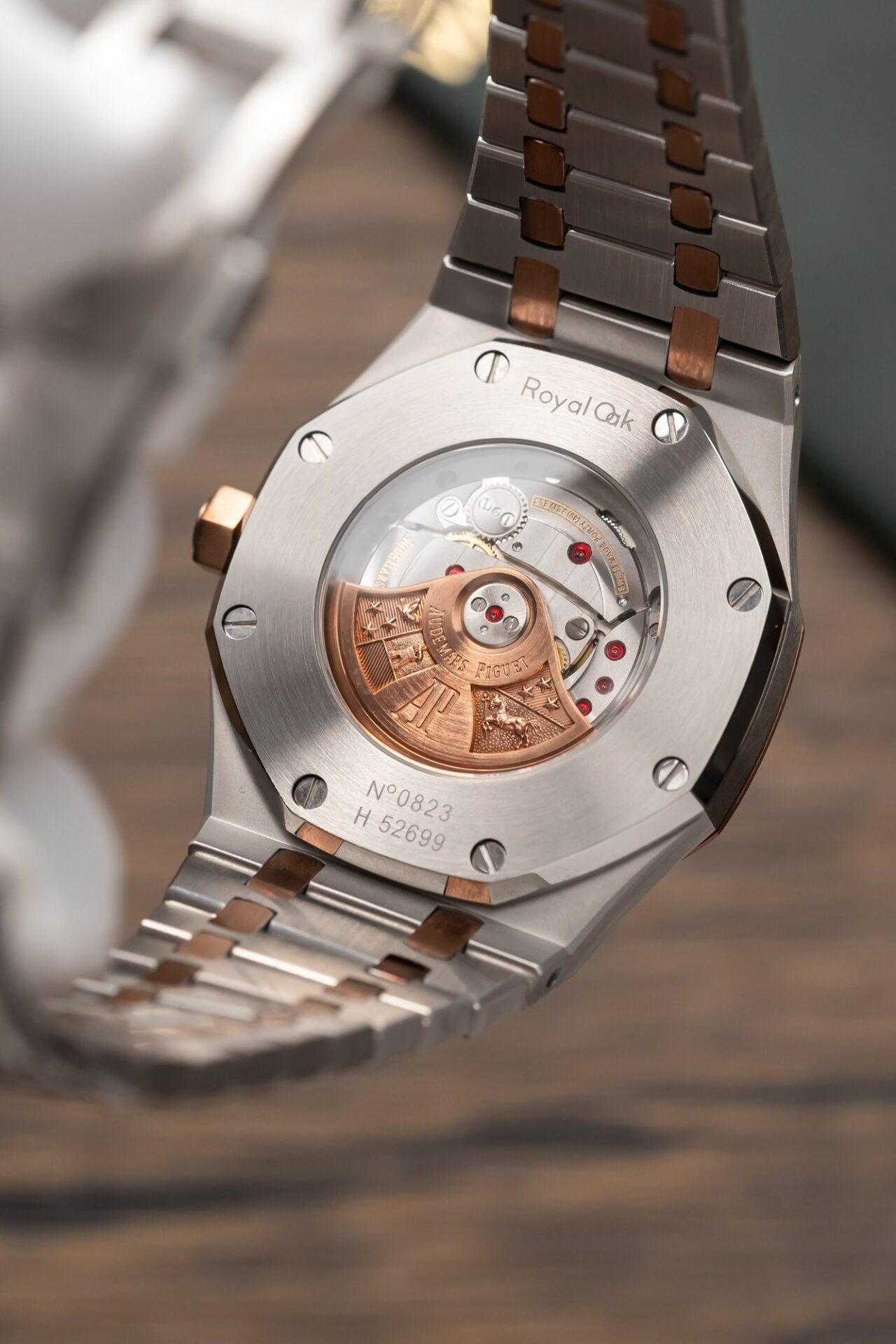 replica Audemars Piguet Royal Oak 26574OR Rose Gold Replica Watch Blue Dial 41mm WATCHES 5 