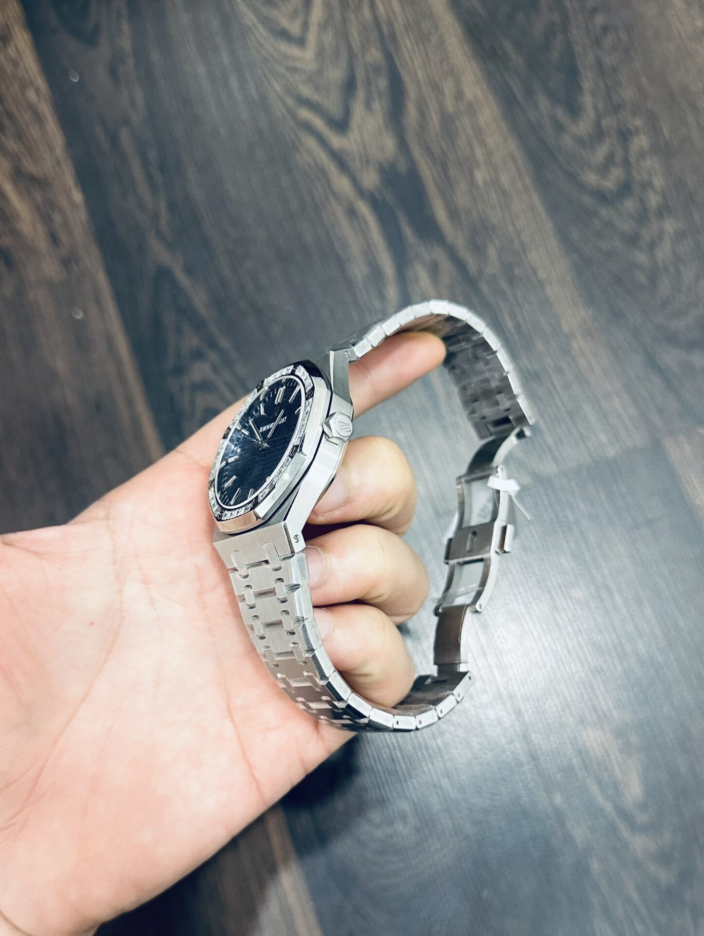 replica Audemars Piguet Best Replica Watch Royal Oak Custom Moissanite Diamonds 41mm WATCHES 5 