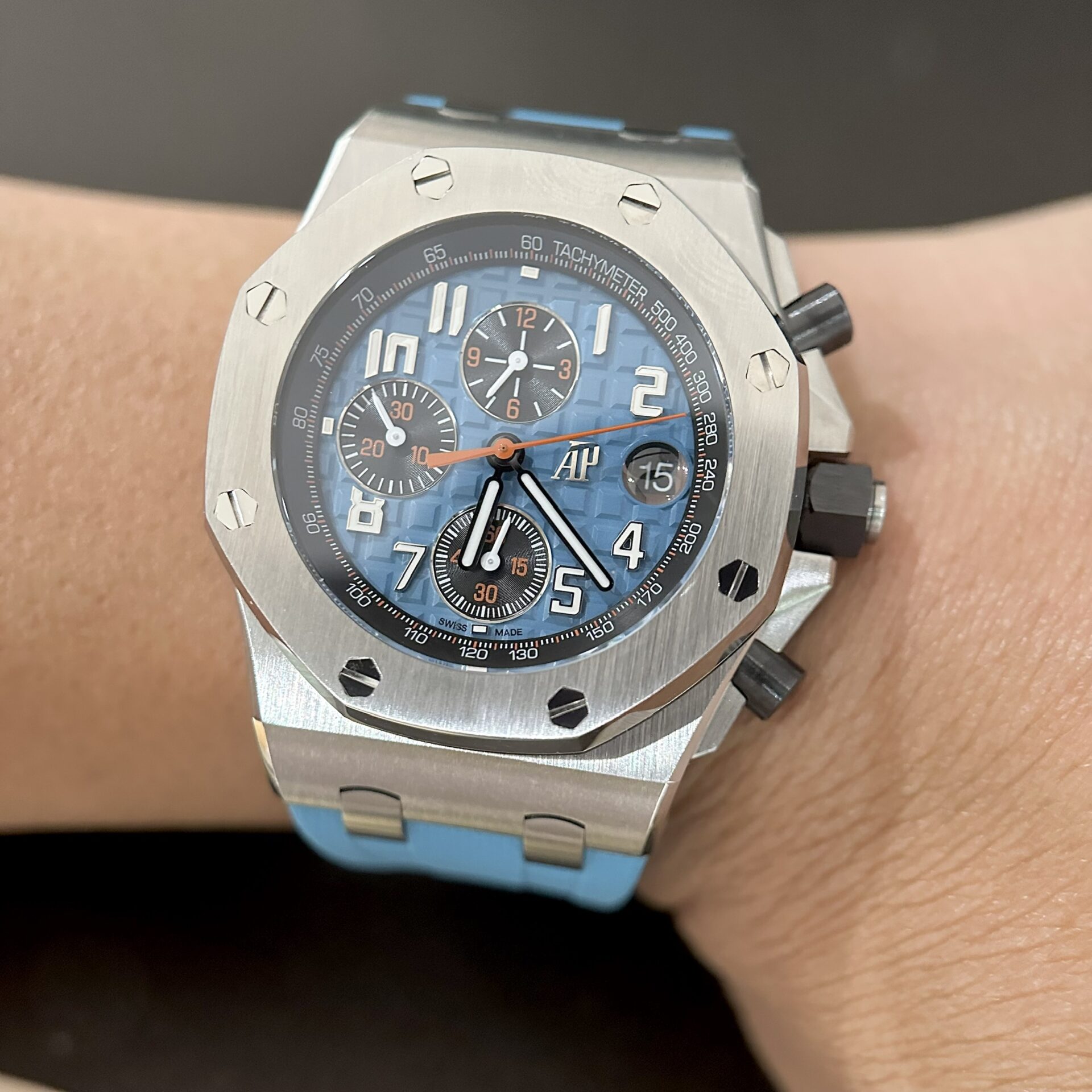 replica Audemars Piguet Fake Watch Royal Oak 15450 White Gold IP Factory 37mm WATCHES 5 