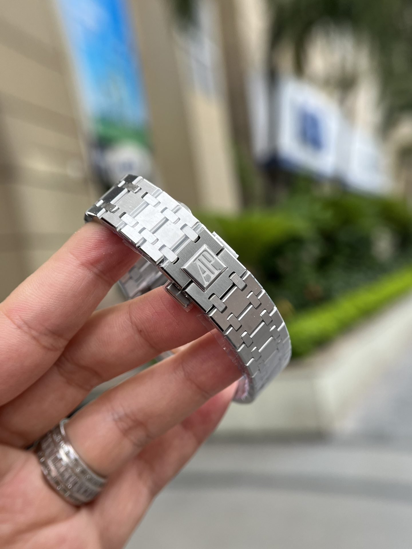 replica Audemars Piguet Best Replica Watch Royal Oak Custom Moissanite Diamonds 41mm WATCHES 5 
