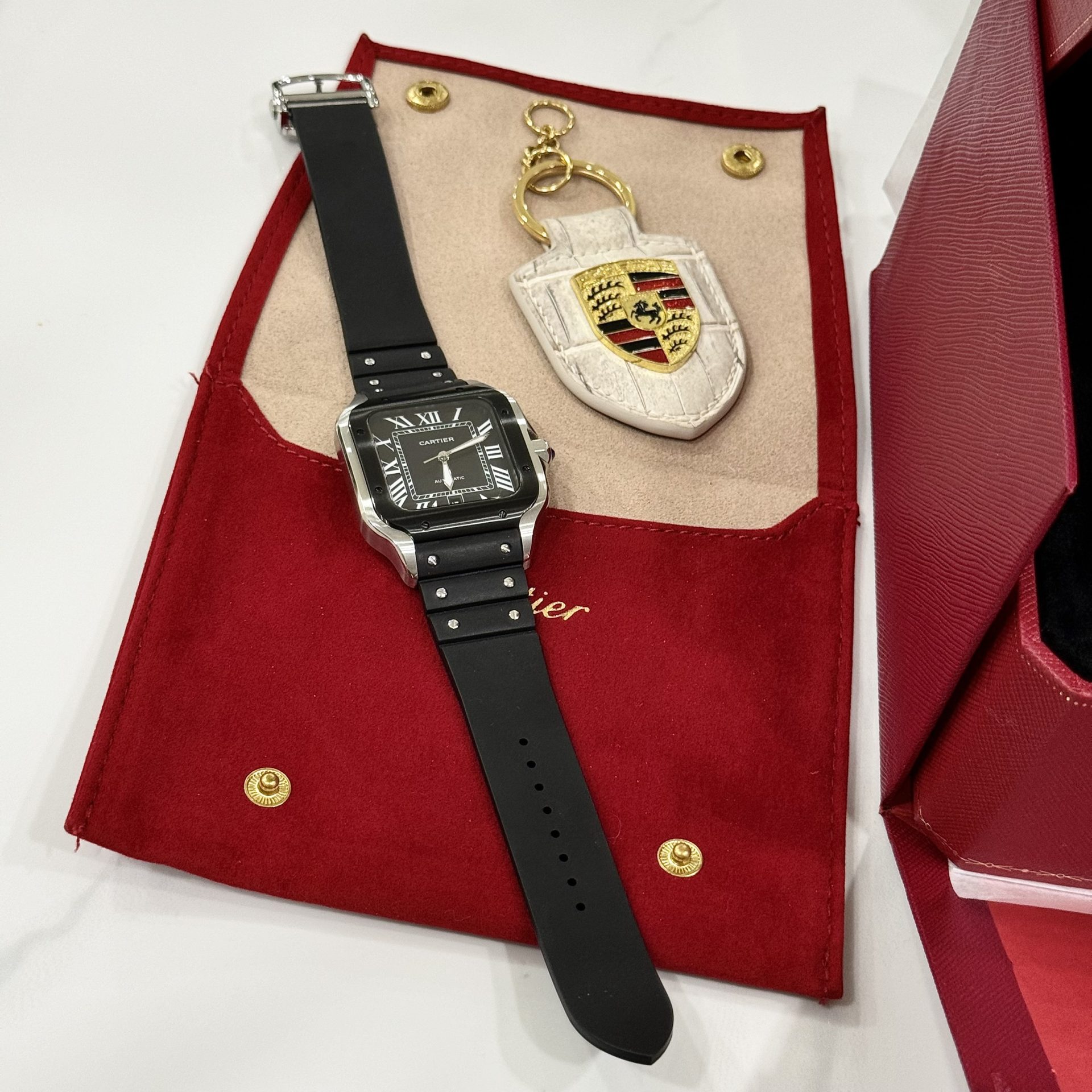replica Cartier Replica Watch Santos Custom Moissanite Diamonds BV Factory 39.8mm WATCHES 5 