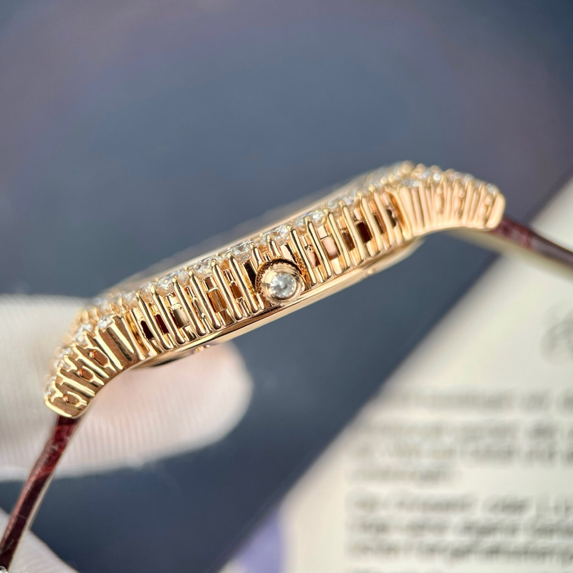 replica Chopard Mother Of Pearl Dial Replica 1:1 Watch Full Diamond Moissanite 34mm WATCHES 5 