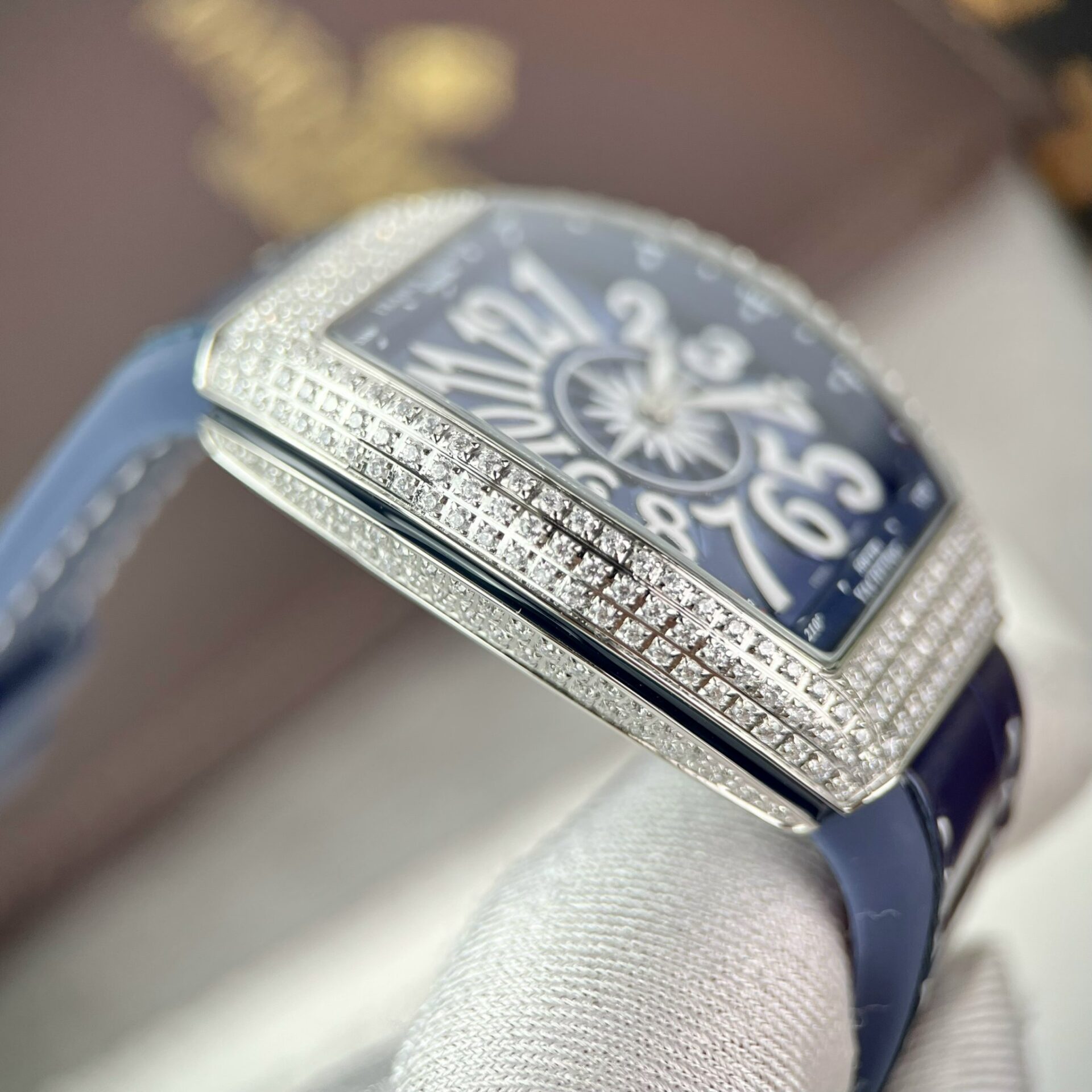 replica Franck Muller V45 Replica 1:1 Watch Black Leather Strap ABF Factory 45mm WATCHES 5 