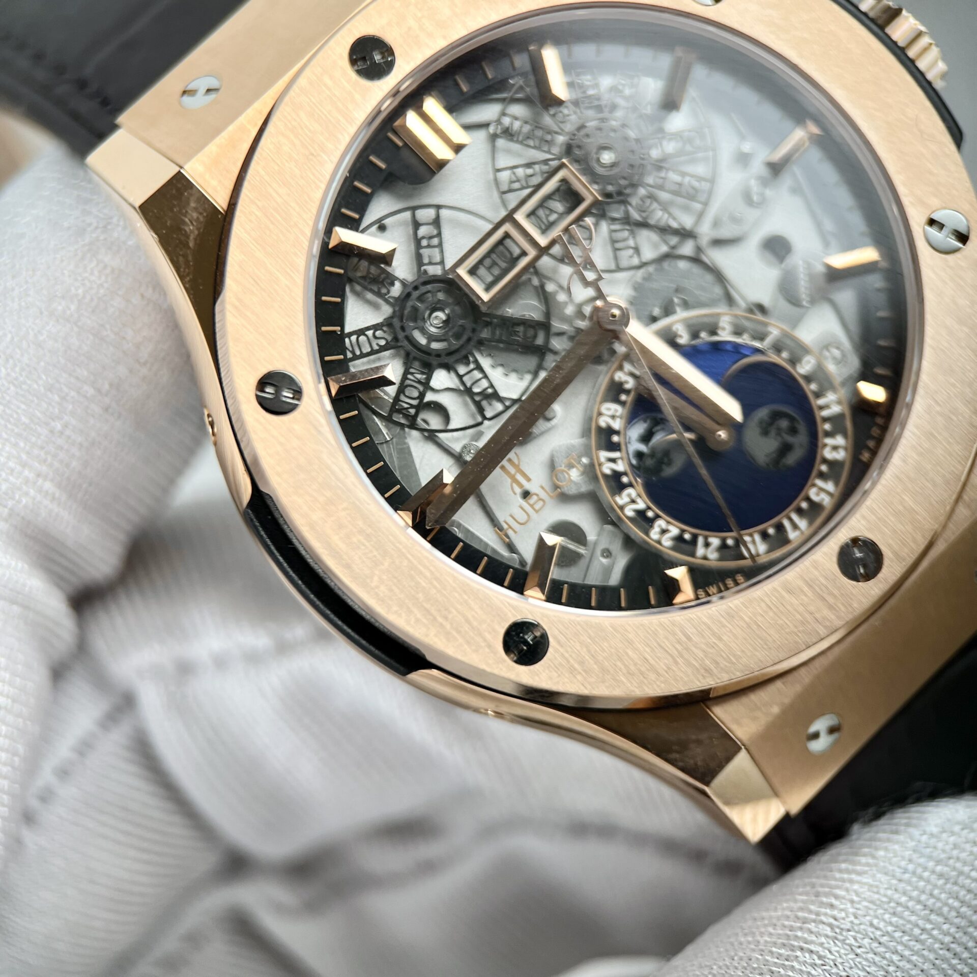 replica Hublot Clone Watch Big Bang Chronograph Blue Dial 44mm WATCHES 5 