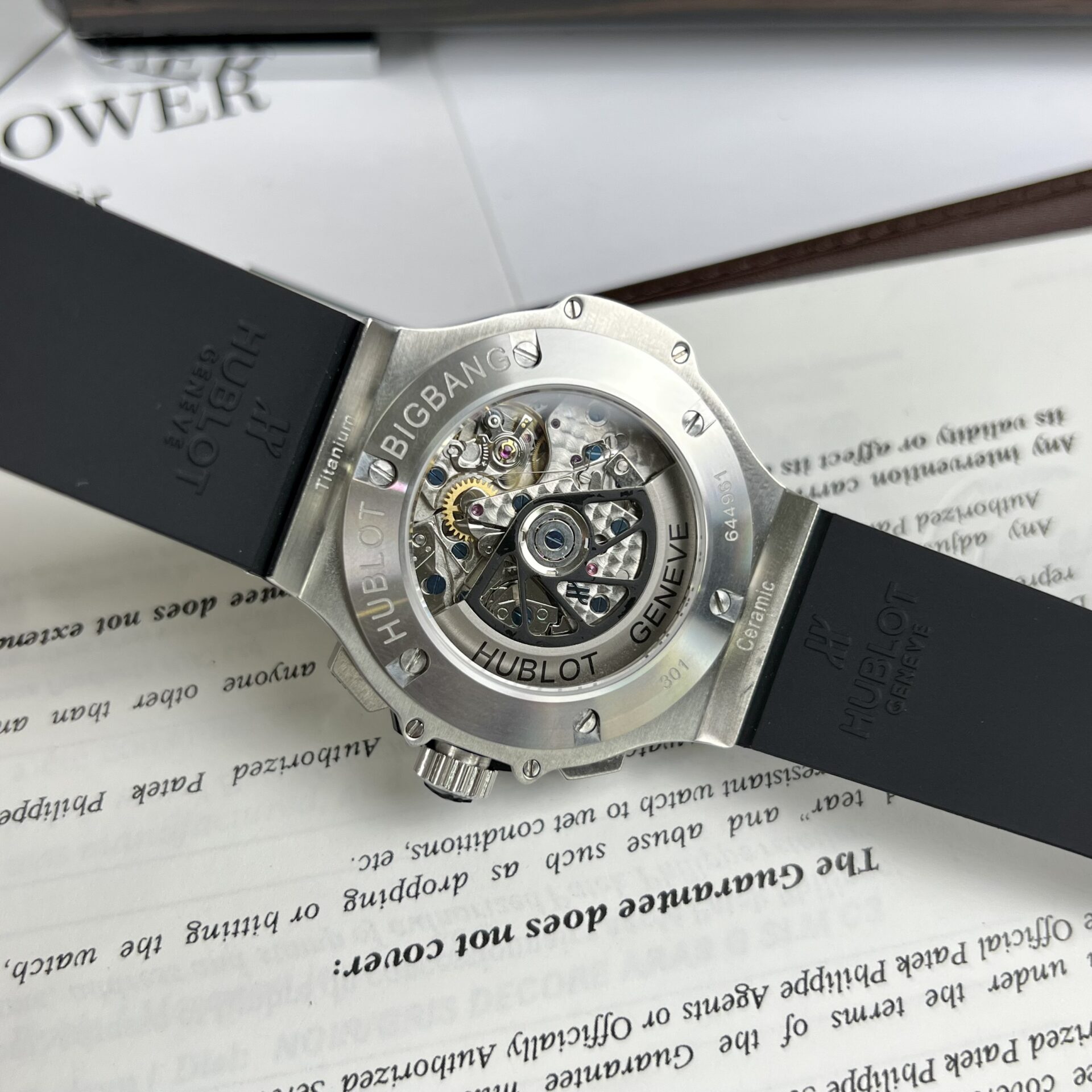 replica Hublot Replica Watch Big Bang Sang Bleu II Titanium Black Dial BBF 45mm WATCHES 5 