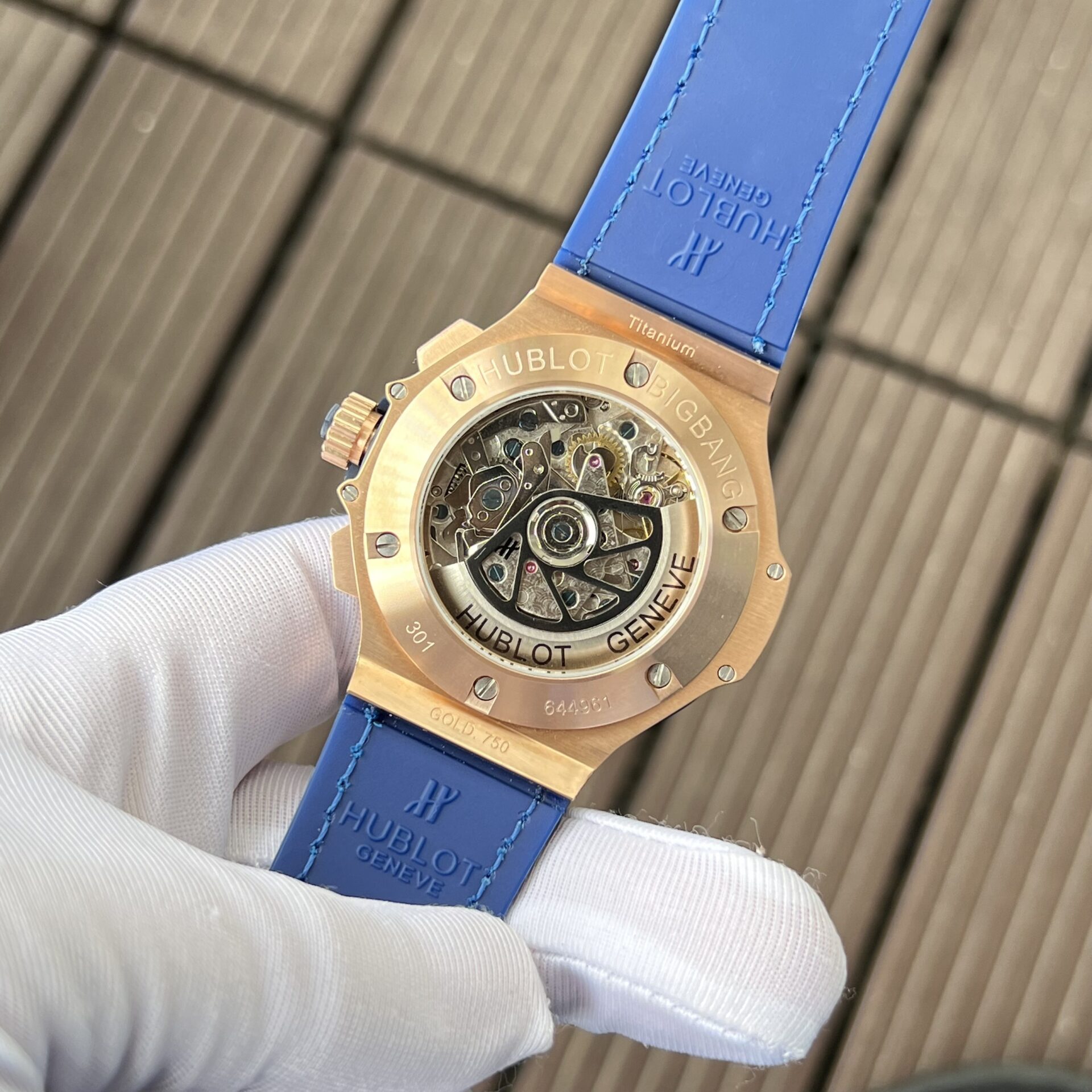 replica Hublot Replica Watches Spirit Of Big Bang King Gold Bezel Ceramic Blue 42mm WATCHES 5 
