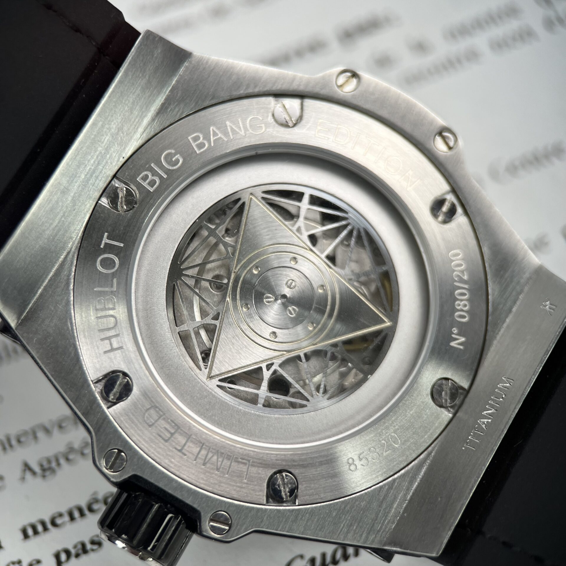 replica Hublot Replica Watches Big Bang Sang Bleu II Titanium White Dial BBF 45mm WATCHES 5 