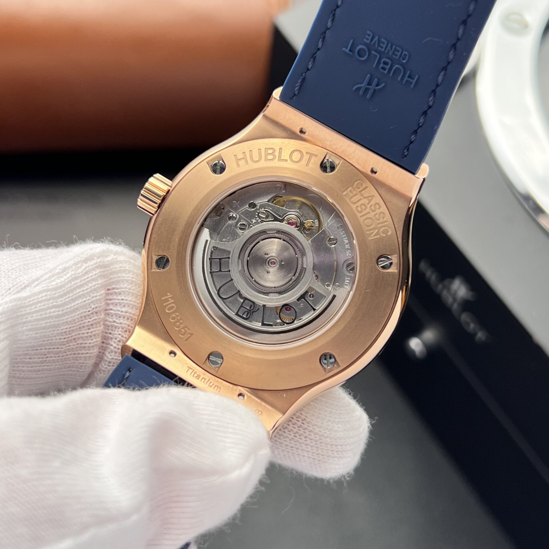 replica Hublot Replica Watch Big Bang Sang Bleu II Titanium Black Dial BBF 45mm WATCHES 5 