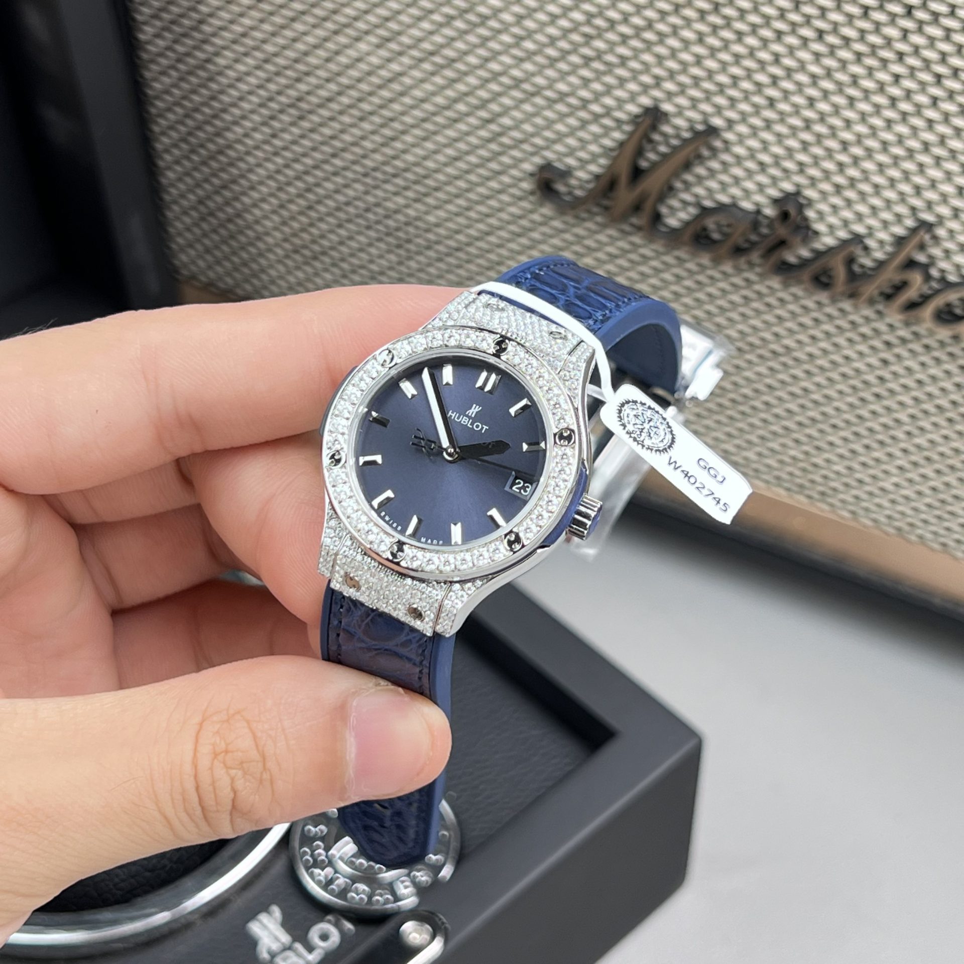 replica Hublot Replica Watch Classic Fusion Custom Full Moissanite Diamonds 42mm WATCHES 5 