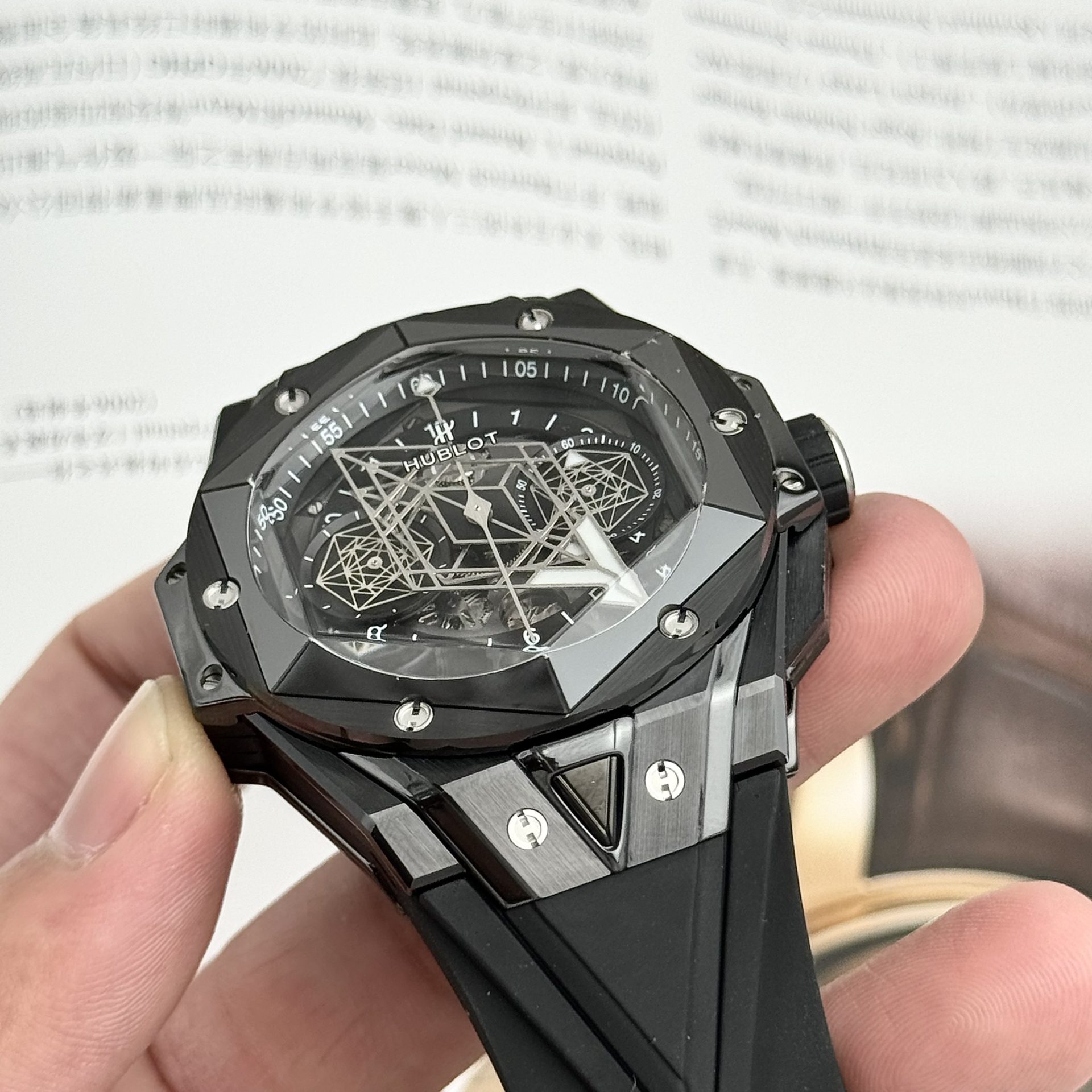 replica Hublot Best Replica Watch Big Bang Unico White Ceramic Rubber Strap BBF Factory 42mm WATCHES 5 