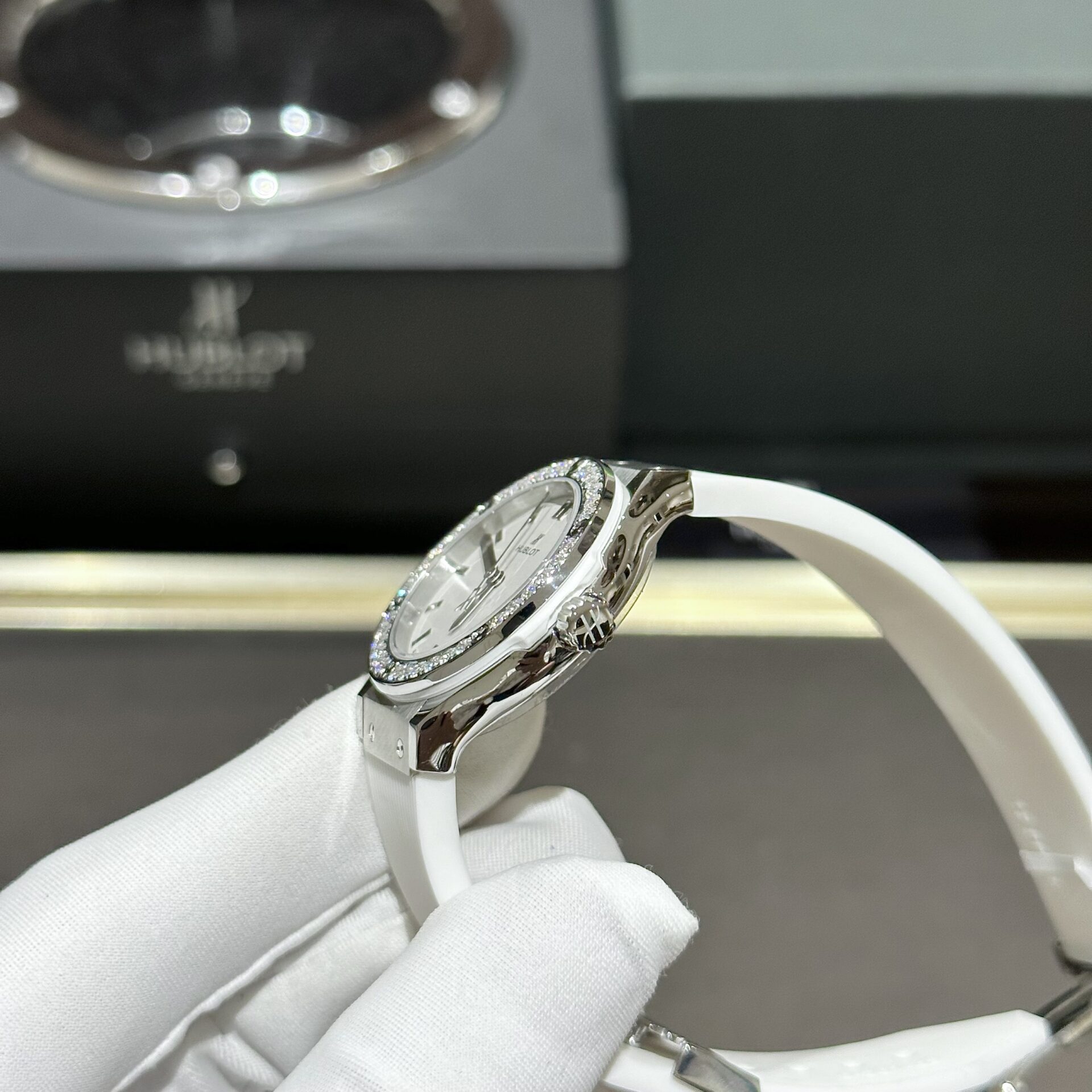 replica Hublot Best Replica Watch Big Bang Sang Bleu II King Gold White Dial BBF 45mm WATCHES 5 