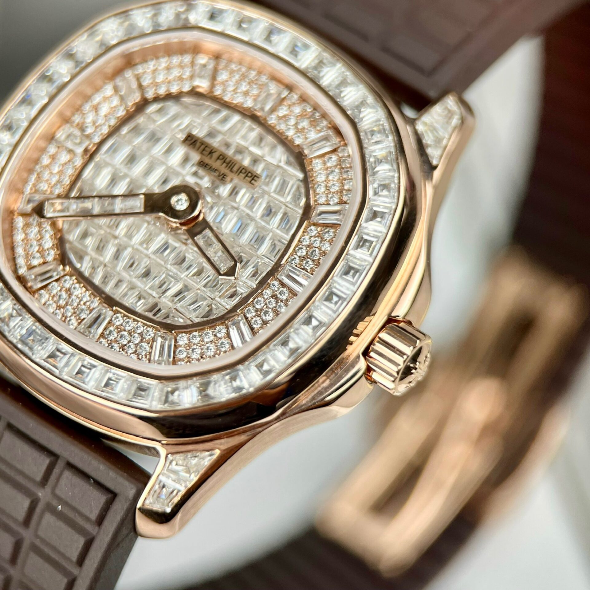 replica Patek Philippe Replica Watch Aquanaut 5167 Custom Moissanite Diamonds 3K Factory 40mm WATCHES 5 