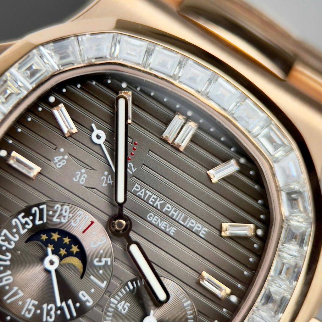 replica Patek Philippe Clone Watch Nautilus 5719 Full Diamonds Baguette 40mm WATCHES 5 