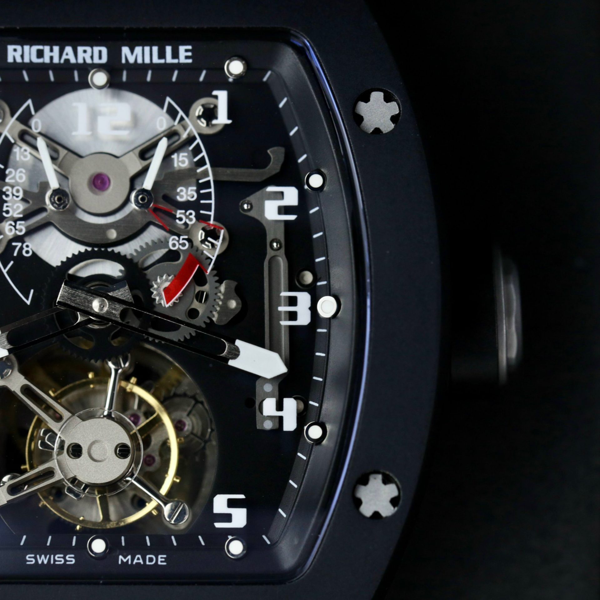 replica Richard Mille Replica Watch RM055 Carbon White Rubber Strap 45mm WATCHES 5 