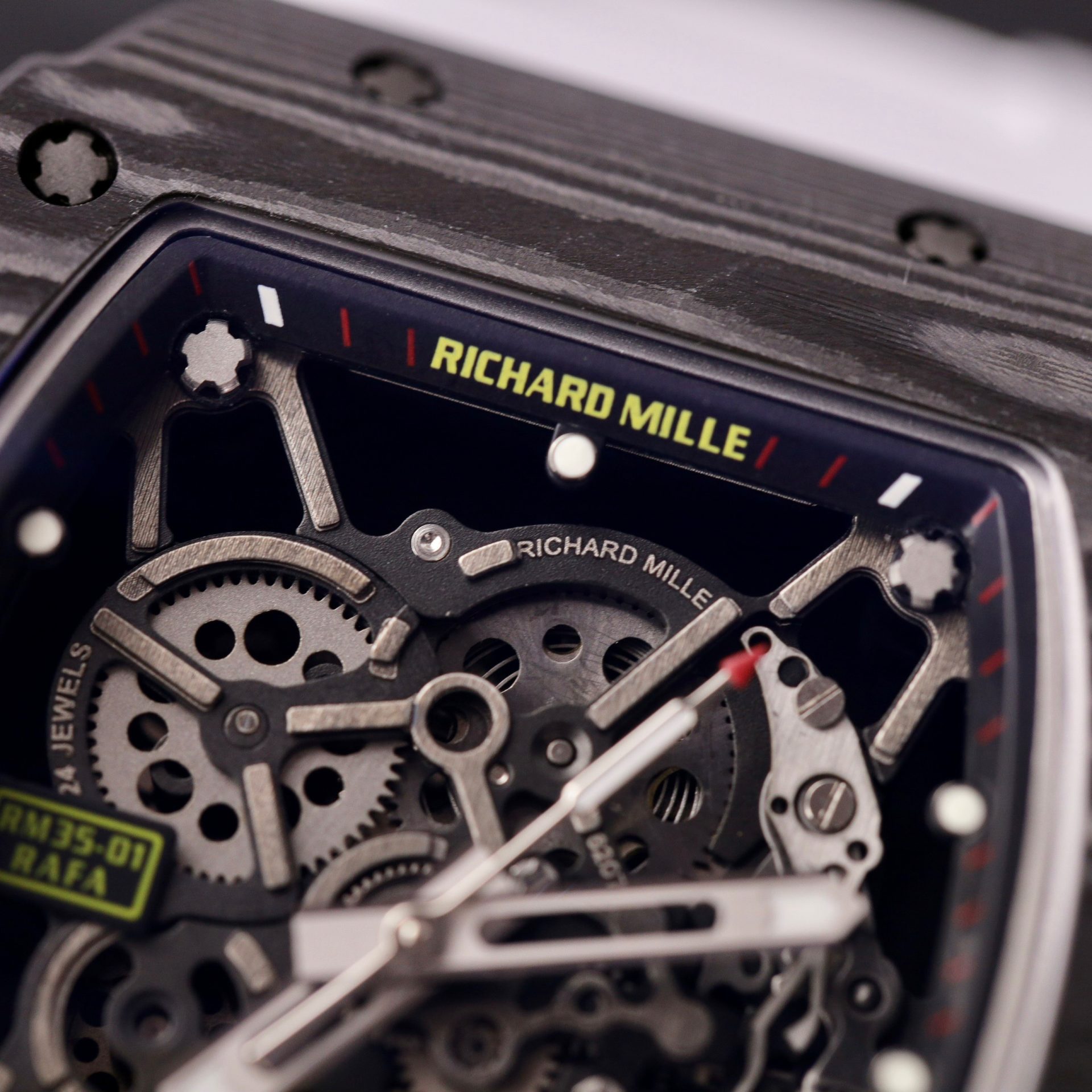 replica Richard Mille Replica Watch RM12-01 Tourbillon Sapphire Rubber Strap 44mm WATCHES 5 