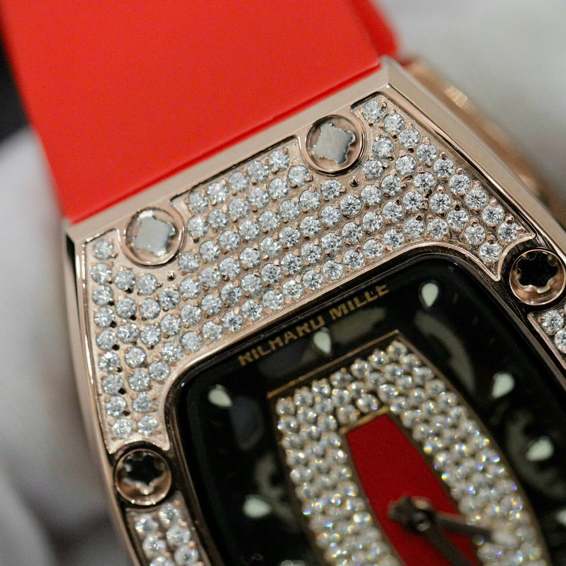 replica Richard Mille Replica Watch RM12-01 Tourbillon Sapphire Rubber Strap 44mm WATCHES 5 