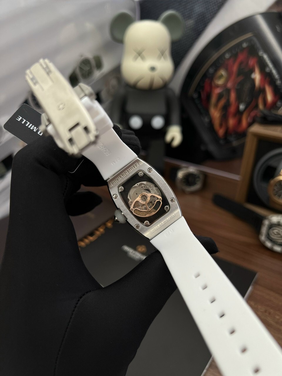 replica Richard Mille Best Replica Watch RM07-01 Red Carbon Rubber Strap 32x46mm WATCHES 5 