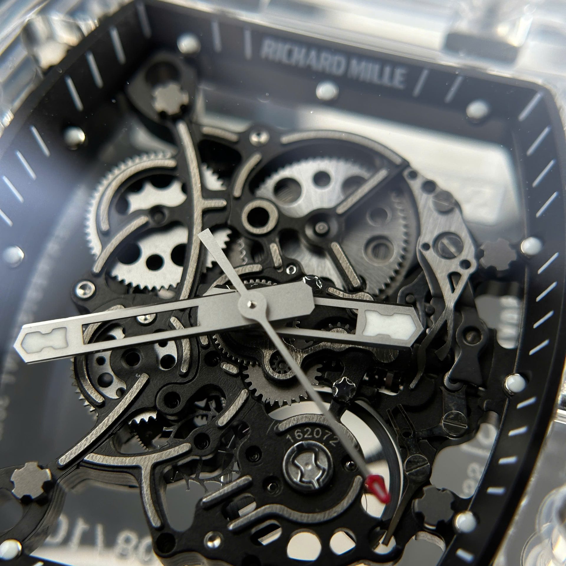 replica Richard Mille Fake Watches RM007 Mother Of Pearl Dial Rubber Strap 36mm WATCHES 5 