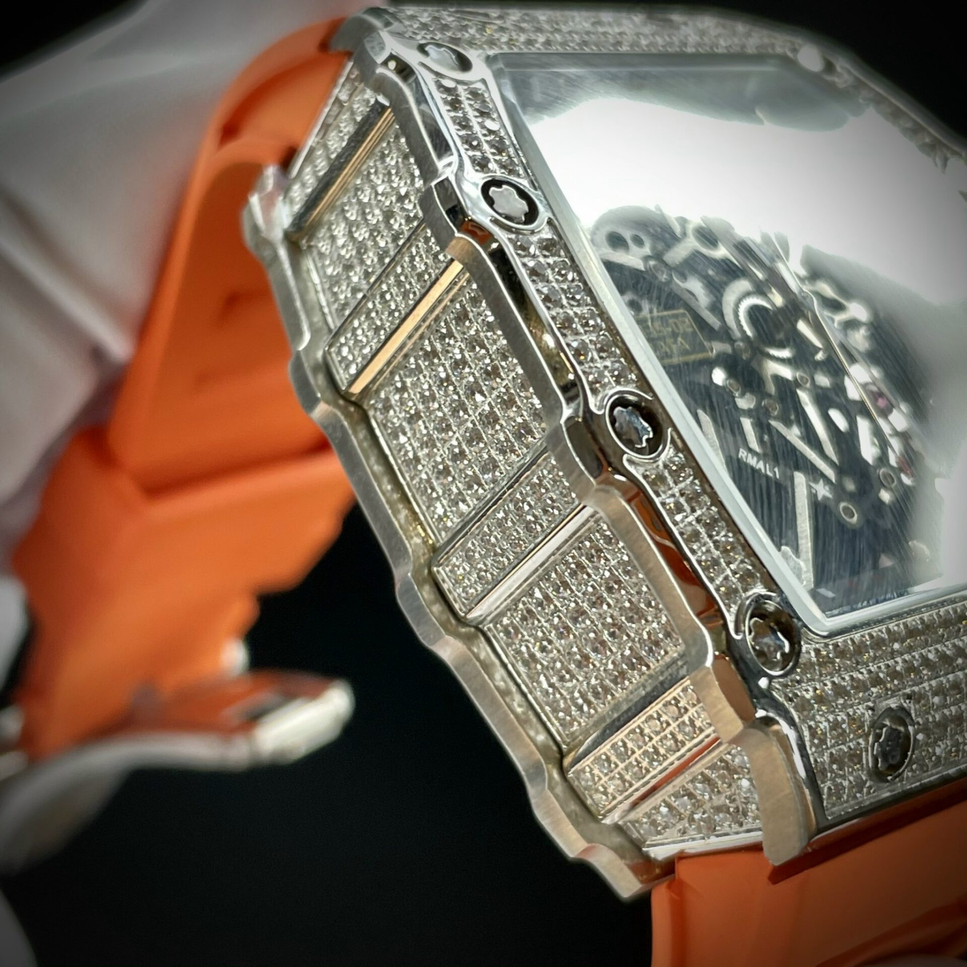 replica Richard Mille Fake Watch RM88 Smiley White Ceramic 42mm WATCHES 5 