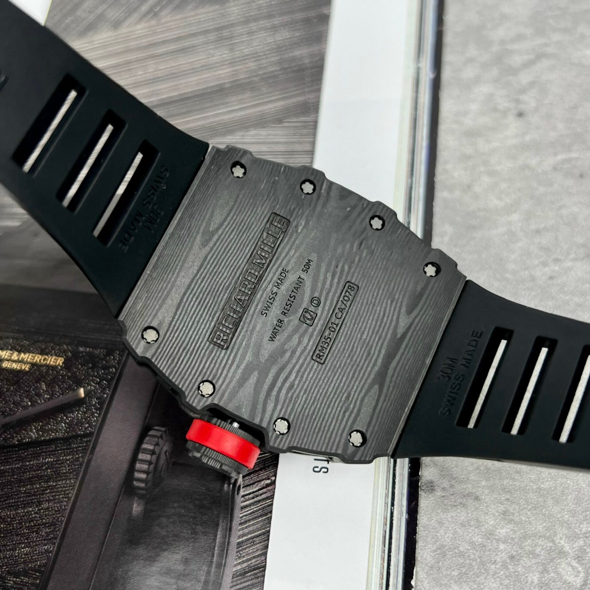 replica Richard Mille Replica Watch RM055 White Ceramic Rubber Strap ZF Factory 45mm WATCHES 5 