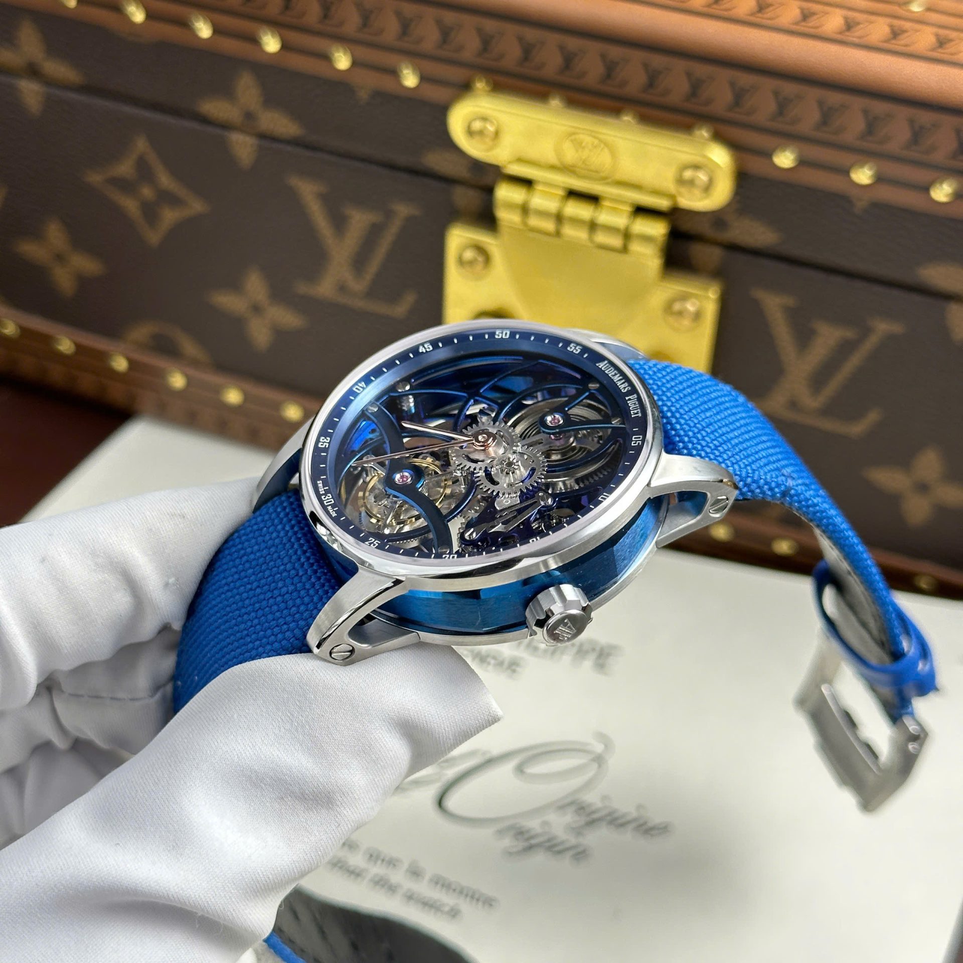replica Audemars Piguet Fake Watch Royal Oak 15450ST Dial Blue APS Factory 37mm WATCHES 6 