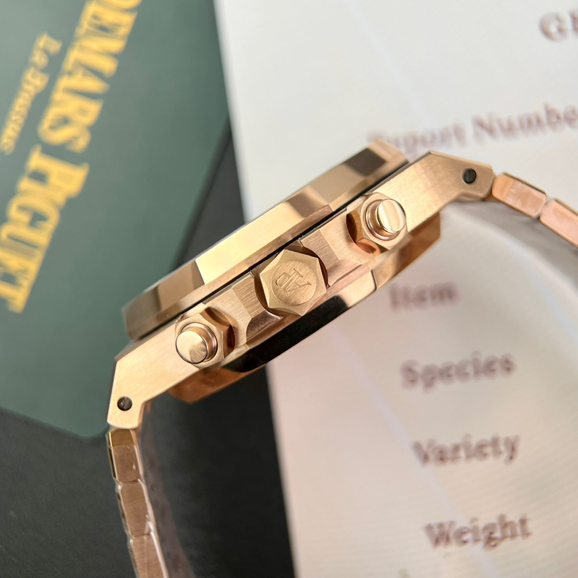 replica Audemars Piguet Royal Oak 26574OR Rose Gold Replica Watch Blue Dial 41mm WATCHES 6 