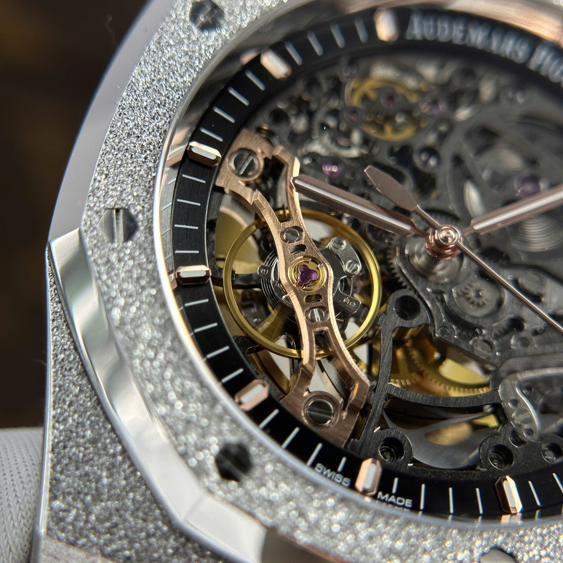 replica Audemars Piguet Replica Watch Royal Oak 15400 Carbon Dial Black 41mm WATCHES 6 