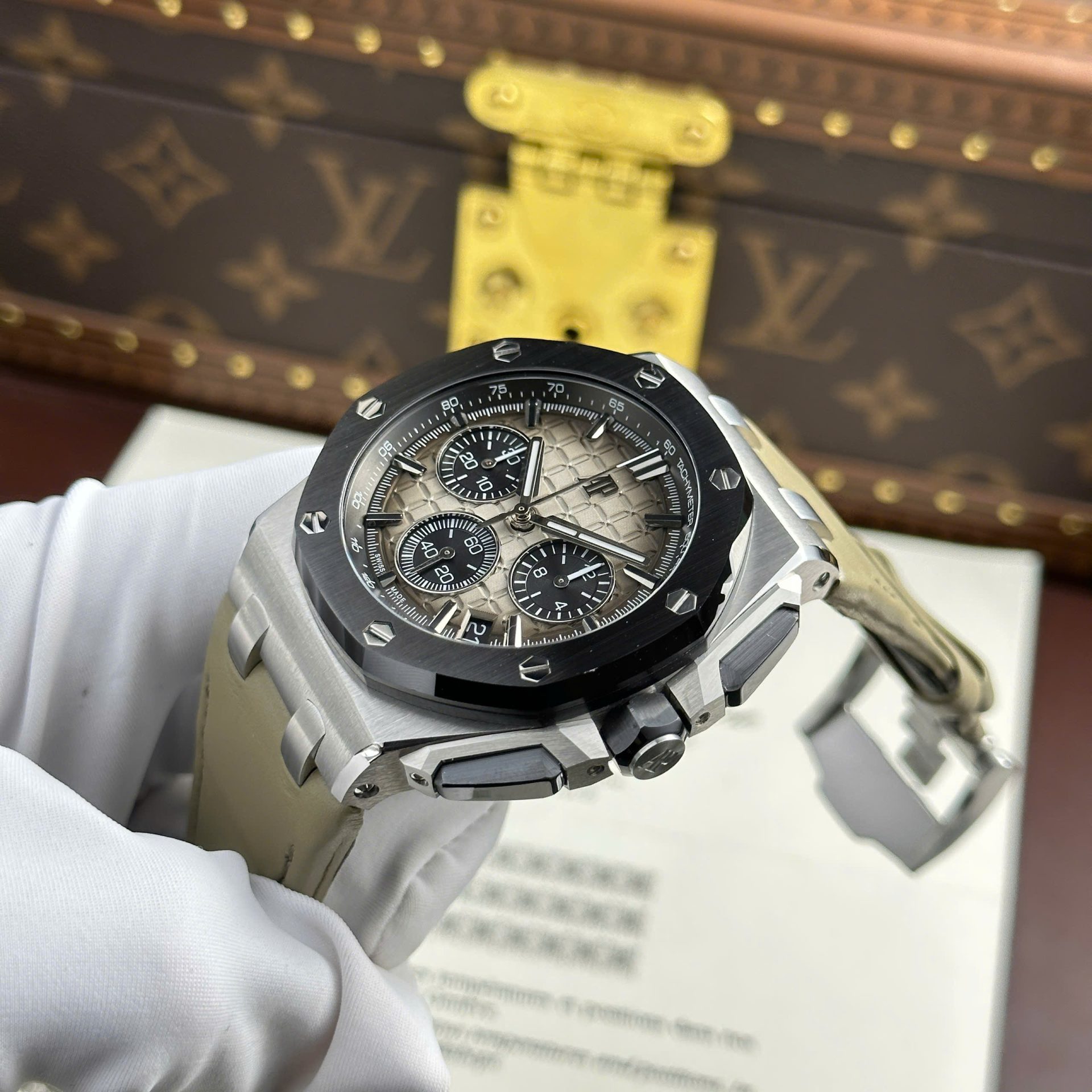 replica Audemars Piguet Replica Watches Royal Oak 15720ST Green Dial IP Factory 42mm WATCHES 6 